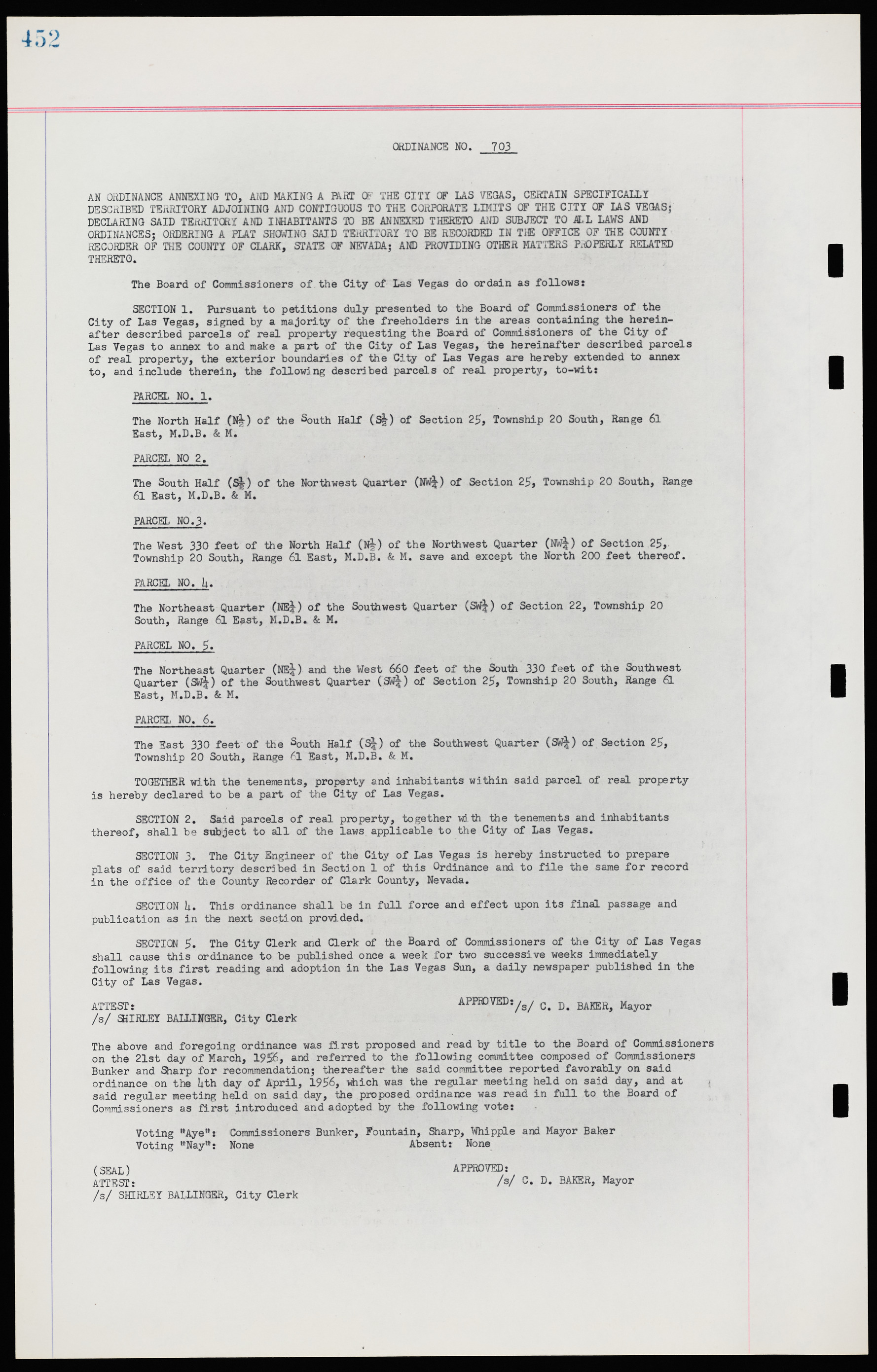 Las Vegas City Ordinances, November 13, 1950 to August 6, 1958, lvc000015-460