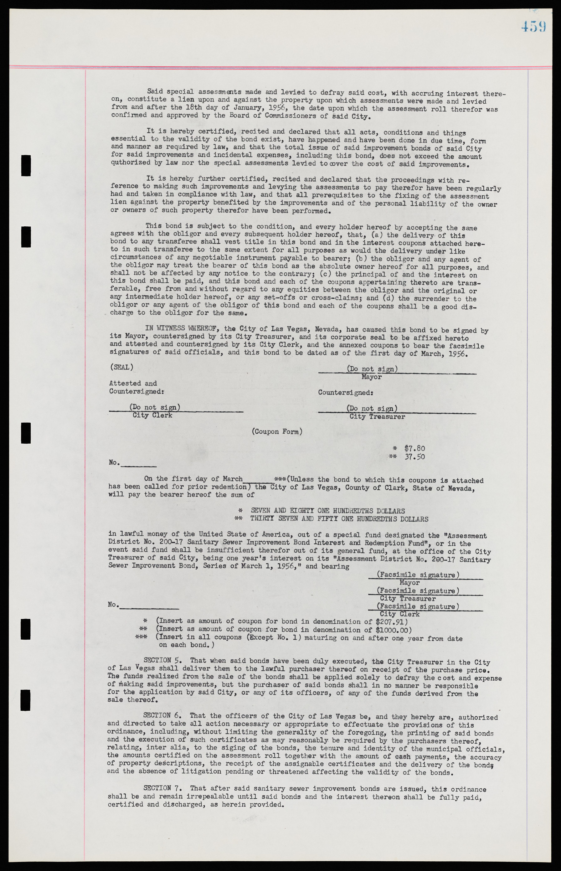 Las Vegas City Ordinances, November 13, 1950 to August 6, 1958, lvc000015-467