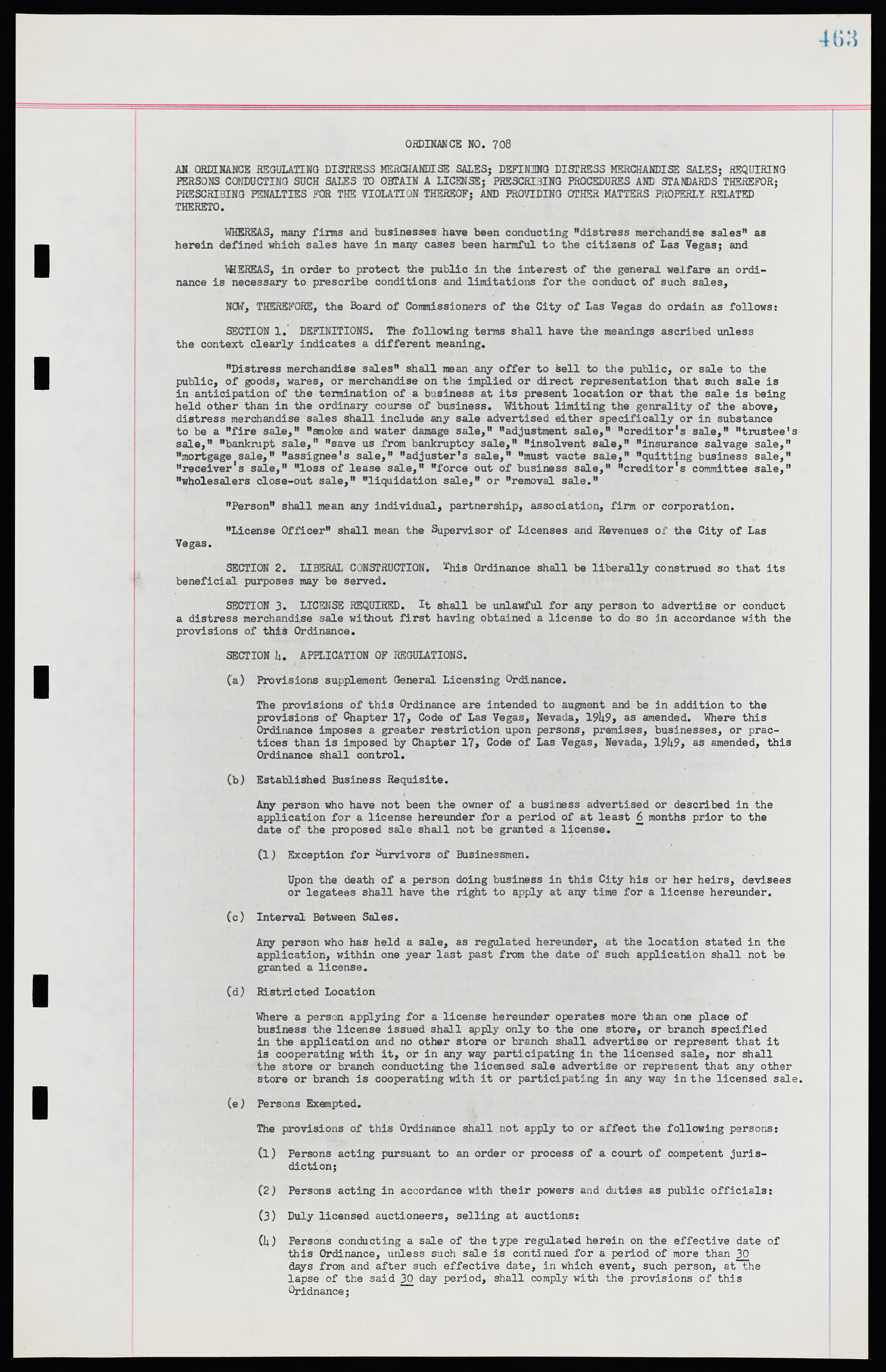 Las Vegas City Ordinances, November 13, 1950 to August 6, 1958, lvc000015-471