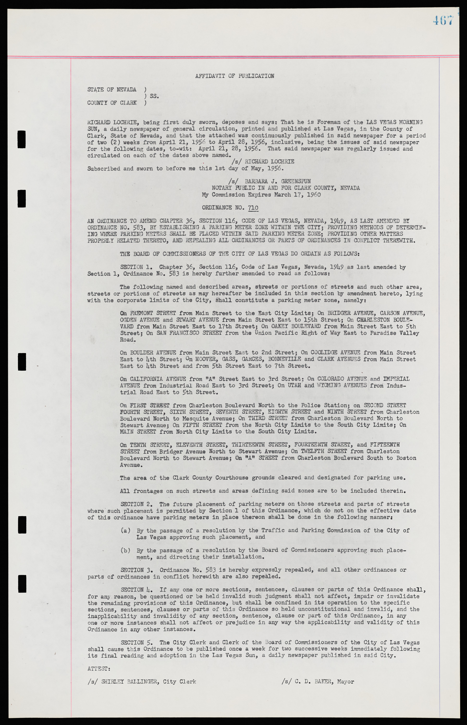 Las Vegas City Ordinances, November 13, 1950 to August 6, 1958, lvc000015-475