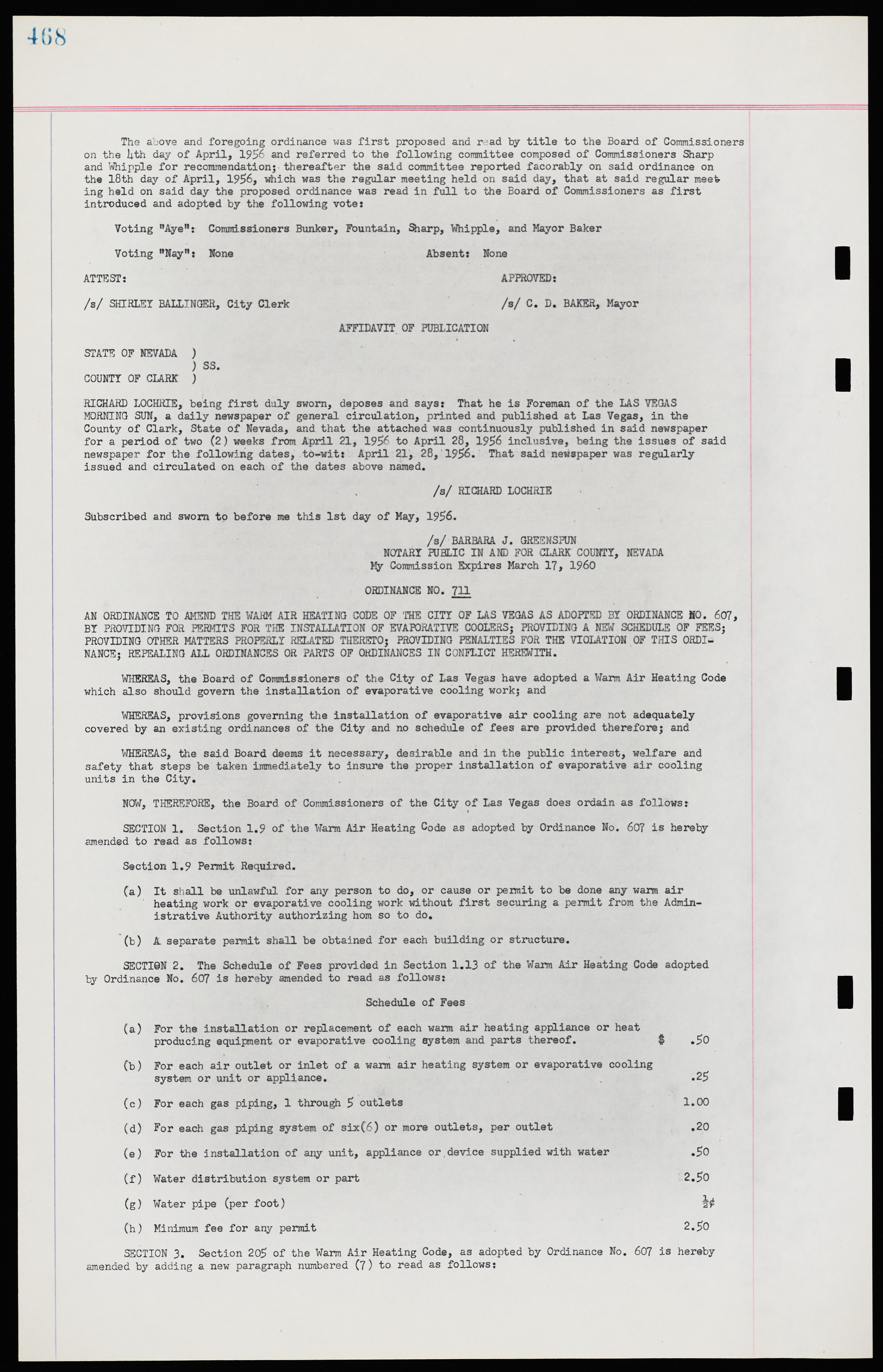 Las Vegas City Ordinances, November 13, 1950 to August 6, 1958, lvc000015-476