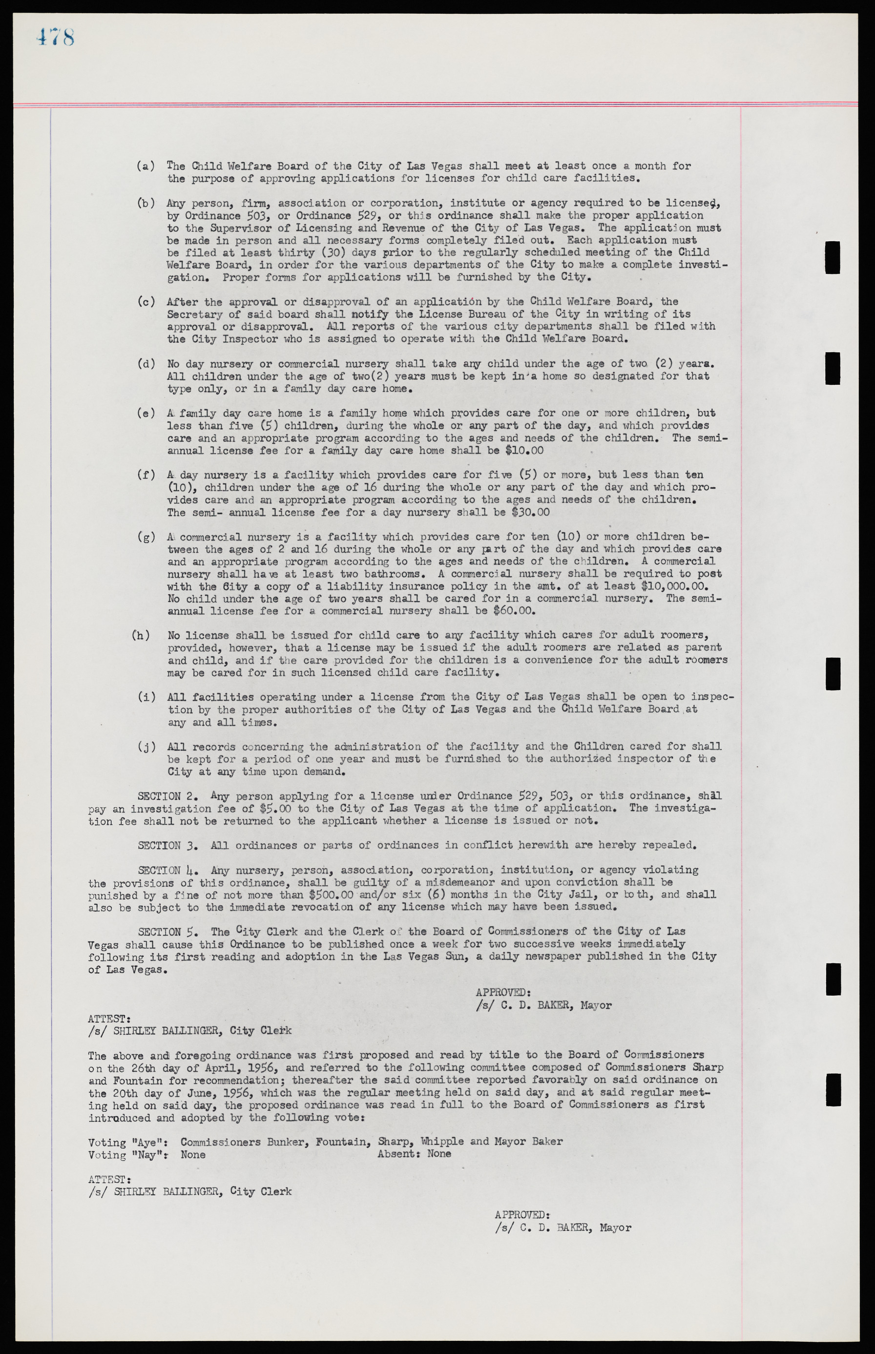 Las Vegas City Ordinances, November 13, 1950 to August 6, 1958, lvc000015-486