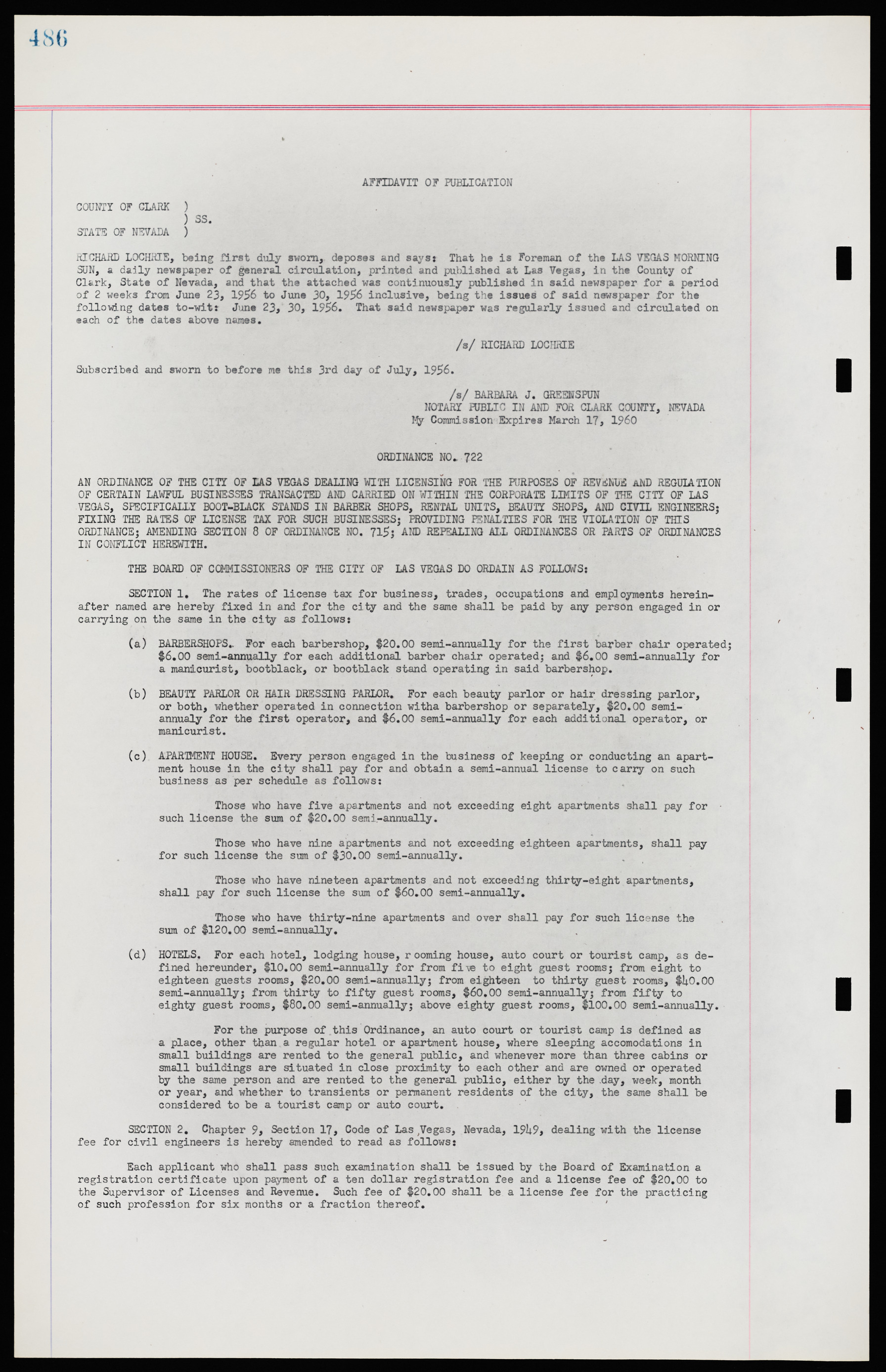 Las Vegas City Ordinances, November 13, 1950 to August 6, 1958, lvc000015-494