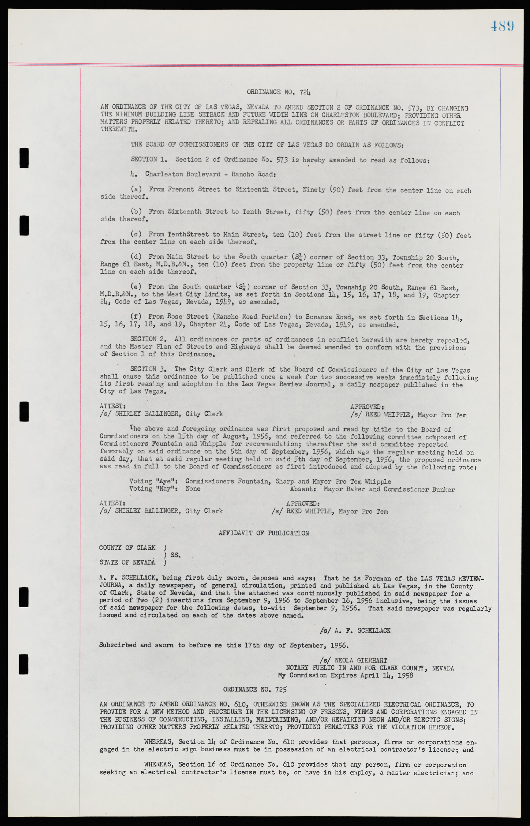 Las Vegas City Ordinances, November 13, 1950 to August 6, 1958, lvc000015-497