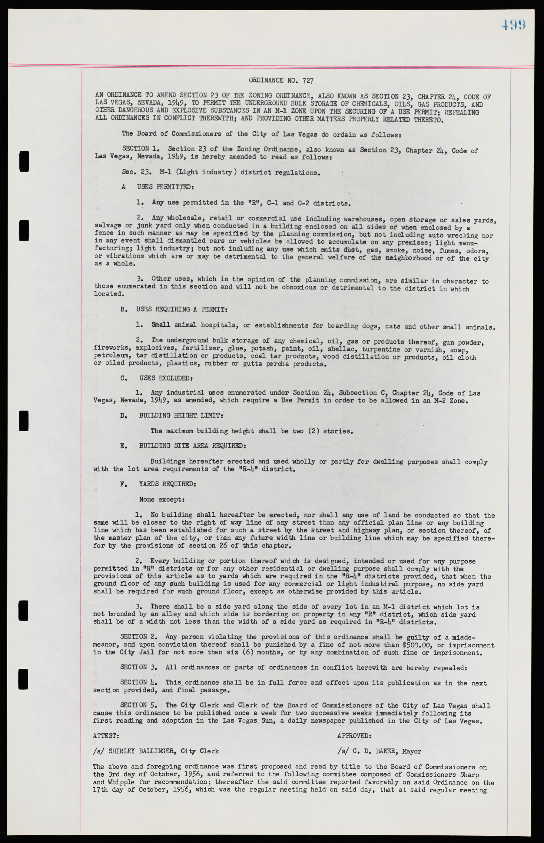 Las Vegas City Ordinances, November 13, 1950 to August 6, 1958, lvc000015-507