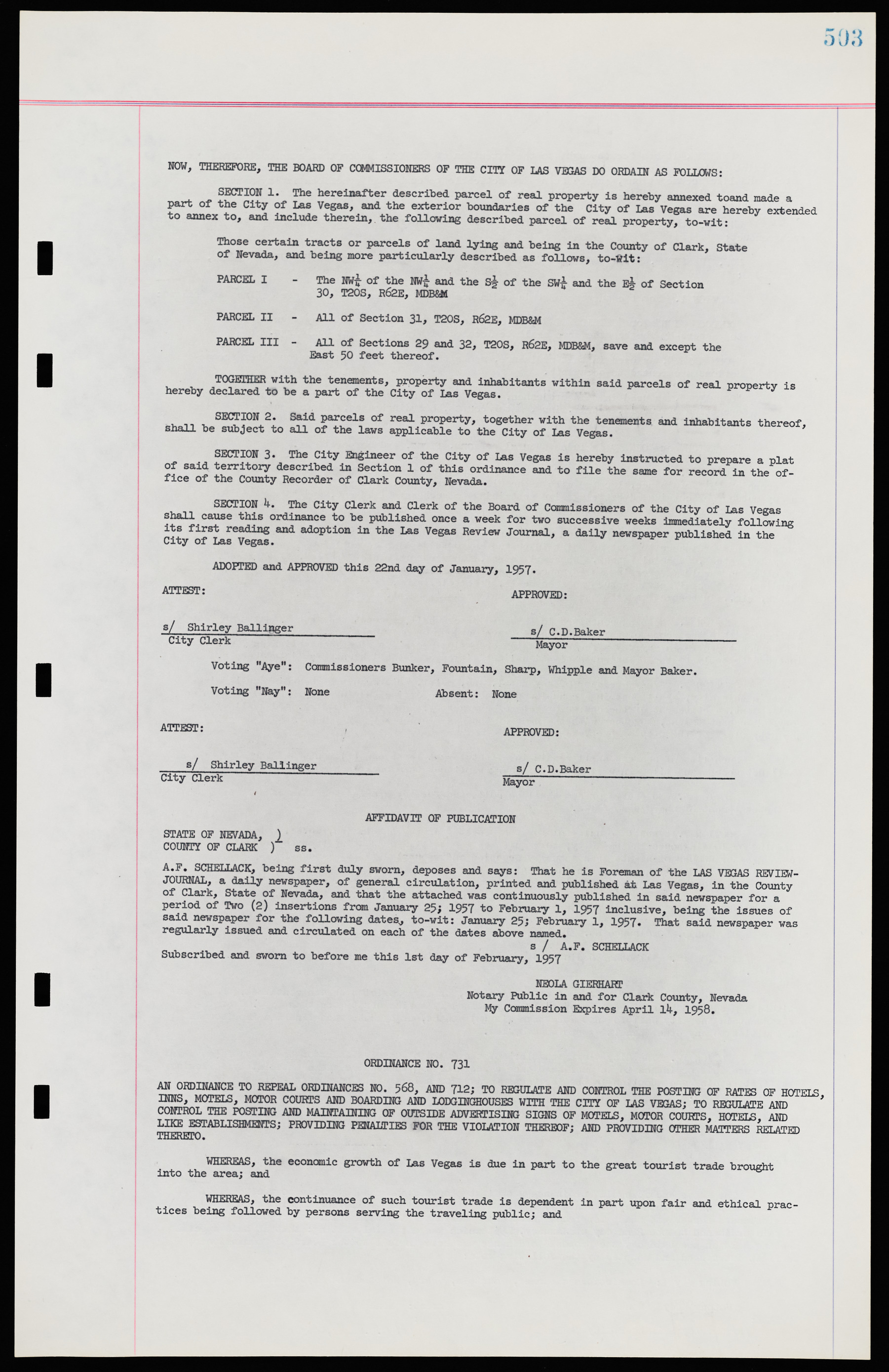 Las Vegas City Ordinances, November 13, 1950 to August 6, 1958, lvc000015-511