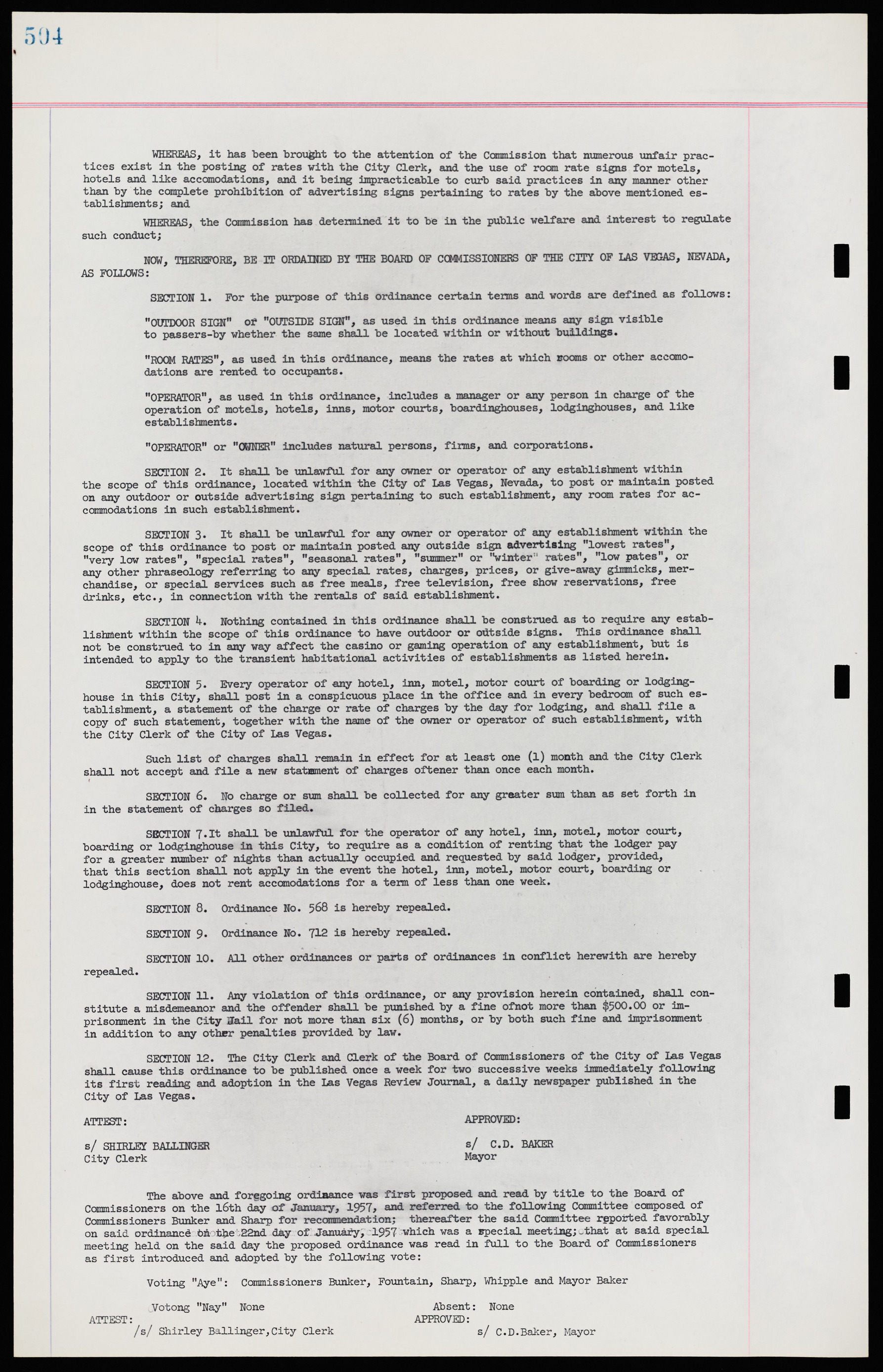 Las Vegas City Ordinances, November 13, 1950 to August 6, 1958, lvc000015-512