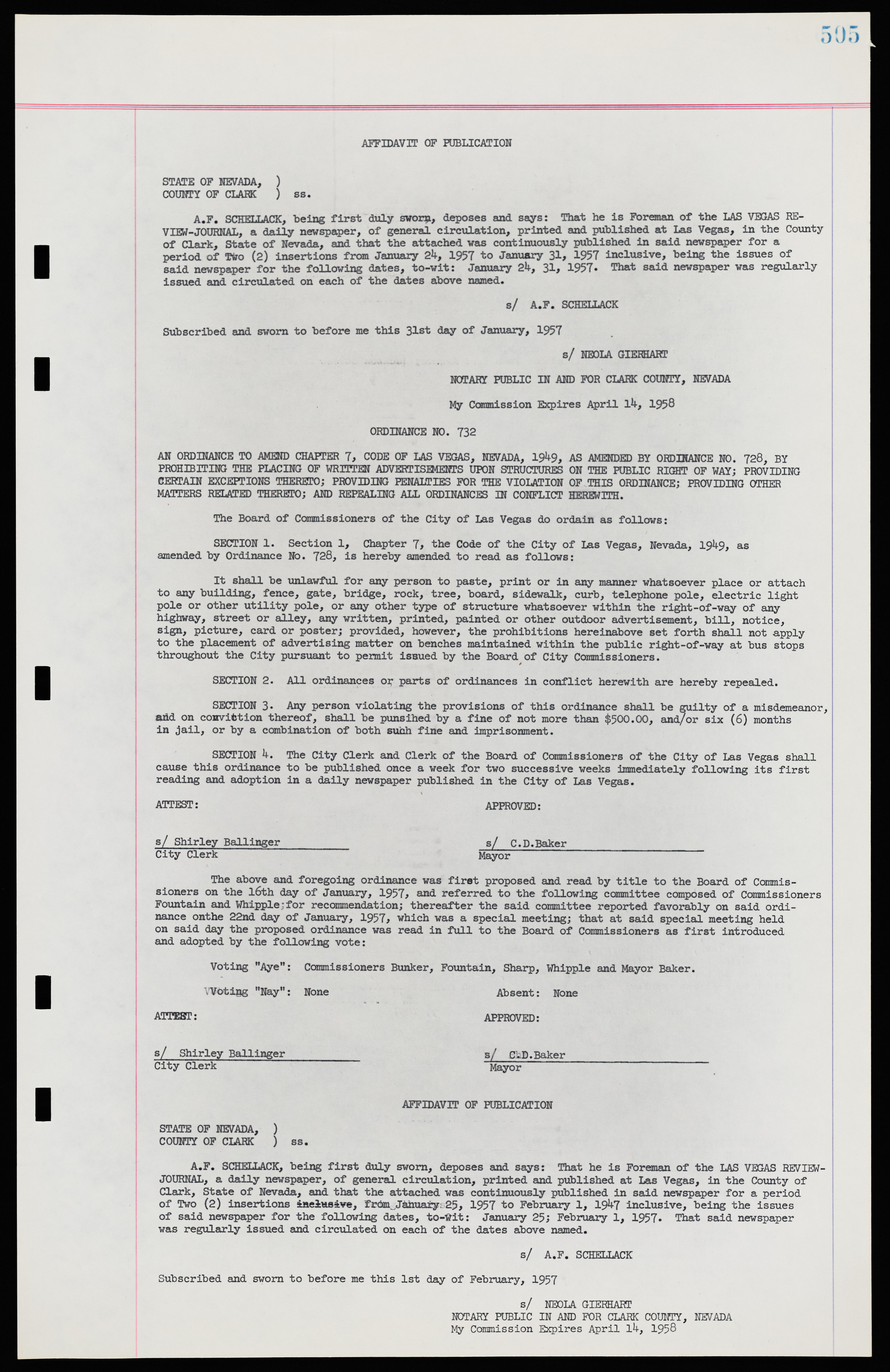 Las Vegas City Ordinances, November 13, 1950 to August 6, 1958, lvc000015-513