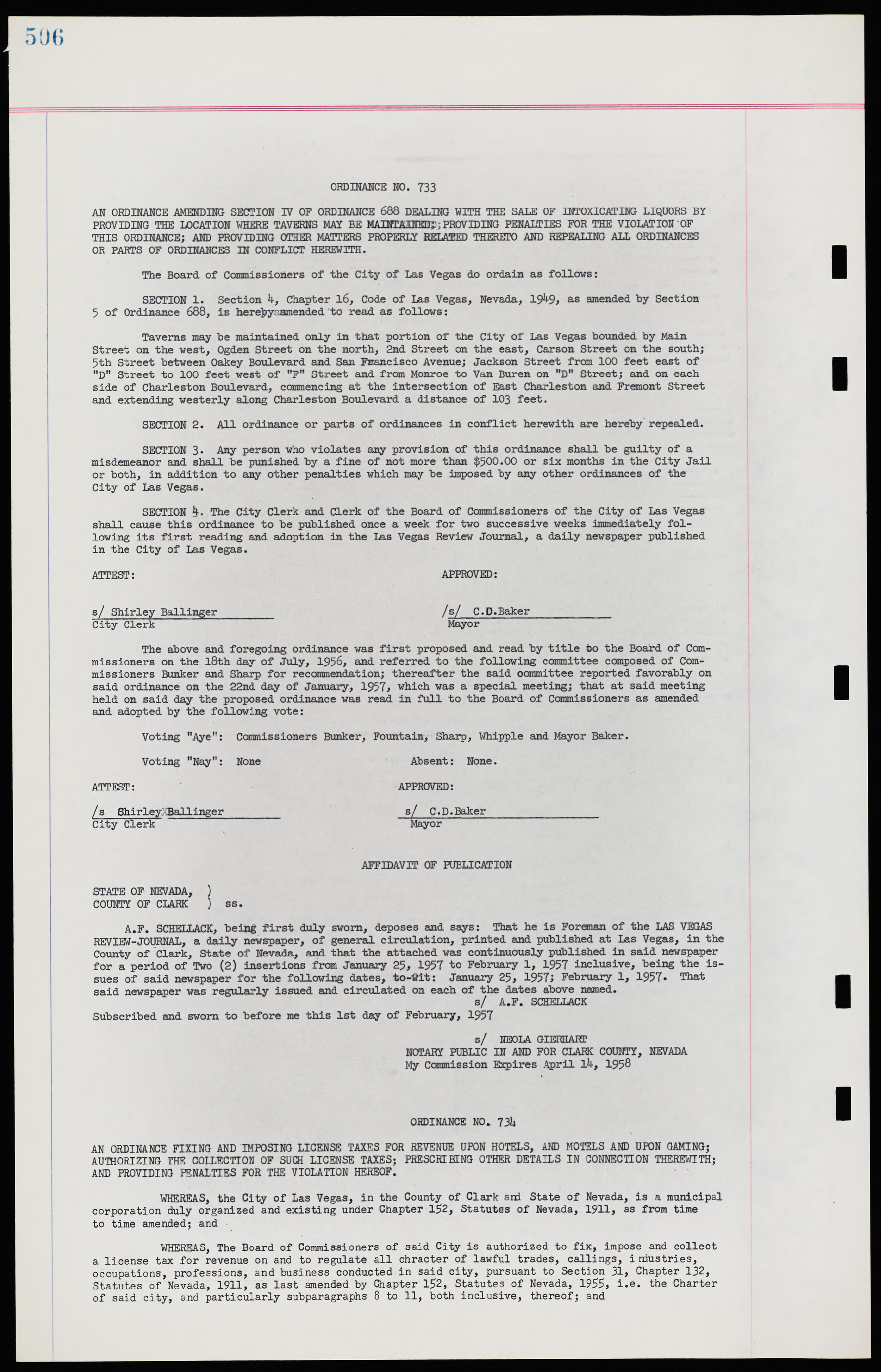 Las Vegas City Ordinances, November 13, 1950 to August 6, 1958, lvc000015-514