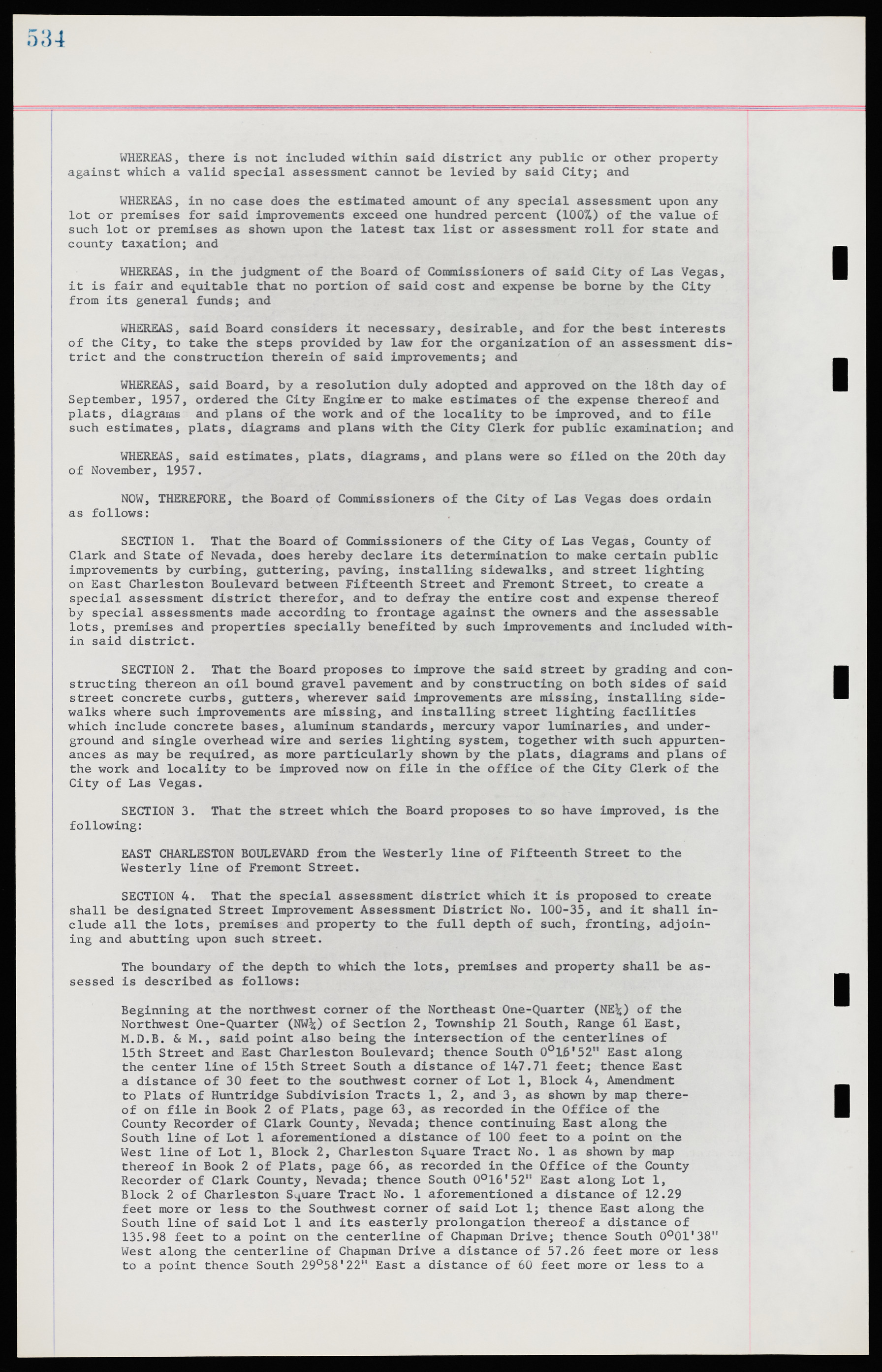 Las Vegas City Ordinances, November 13, 1950 to August 6, 1958, lvc000015-542