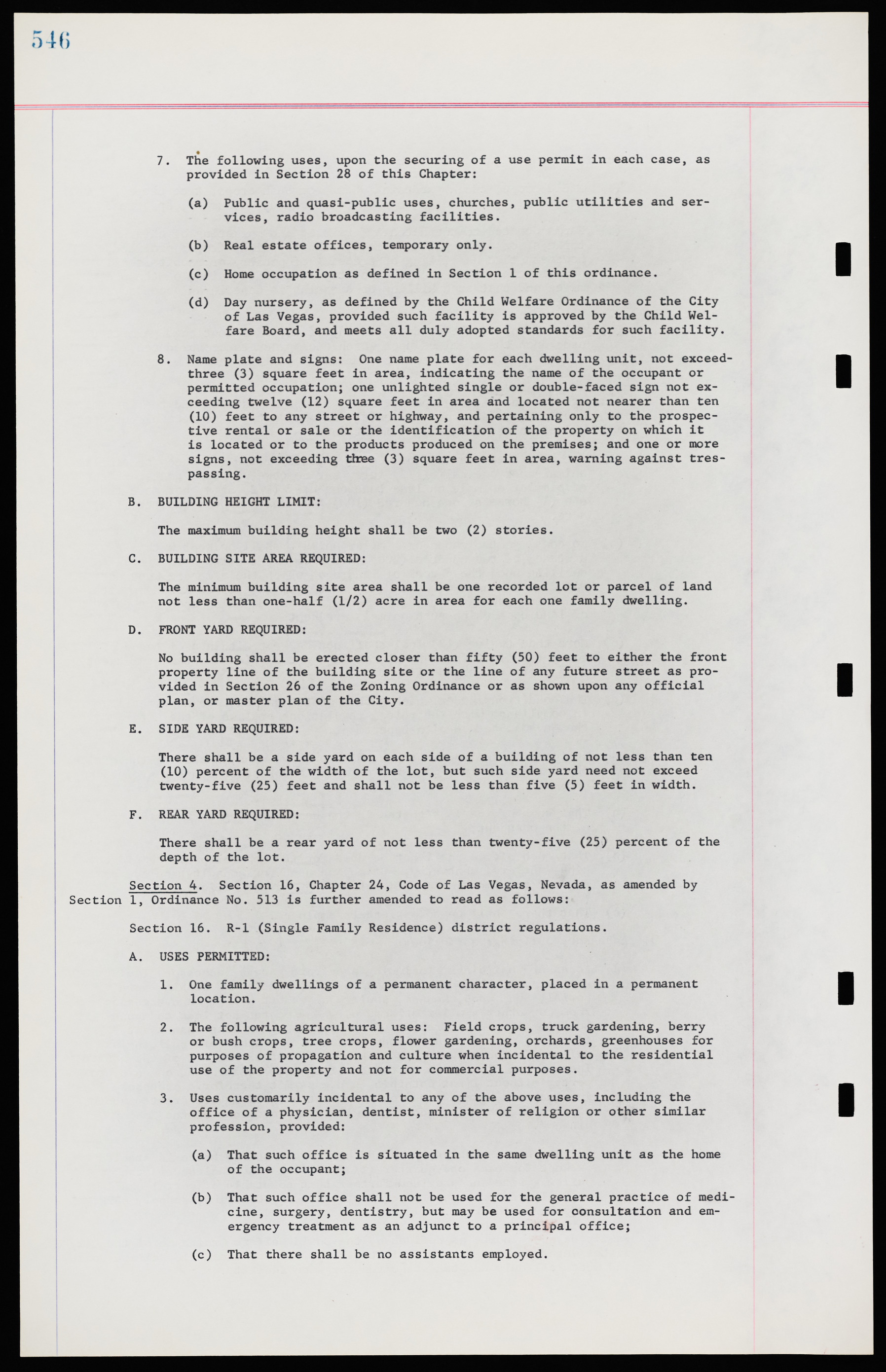 Las Vegas City Ordinances, November 13, 1950 to August 6, 1958, lvc000015-554