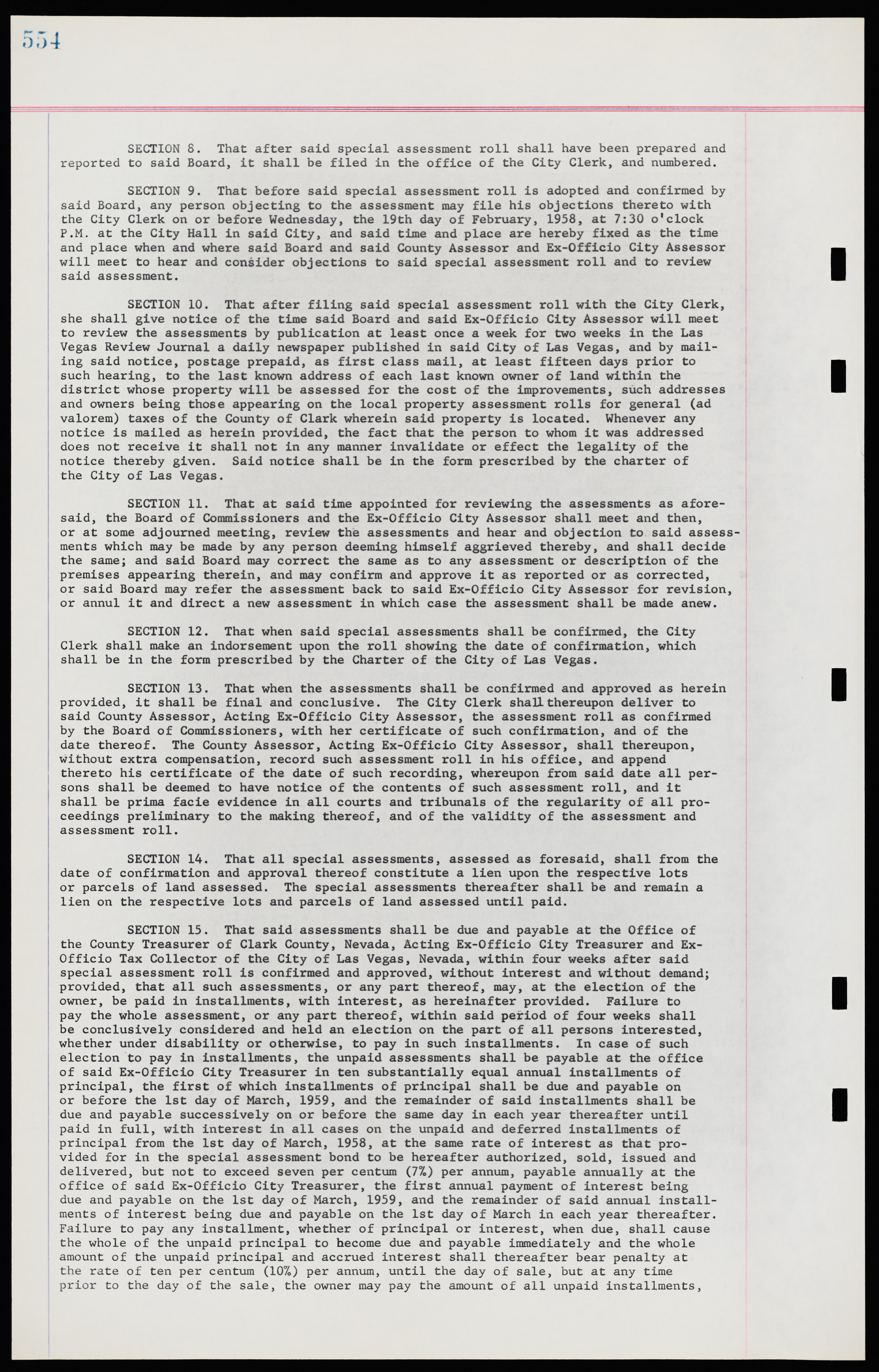 Las Vegas City Ordinances, November 13, 1950 to August 6, 1958, lvc000015-562