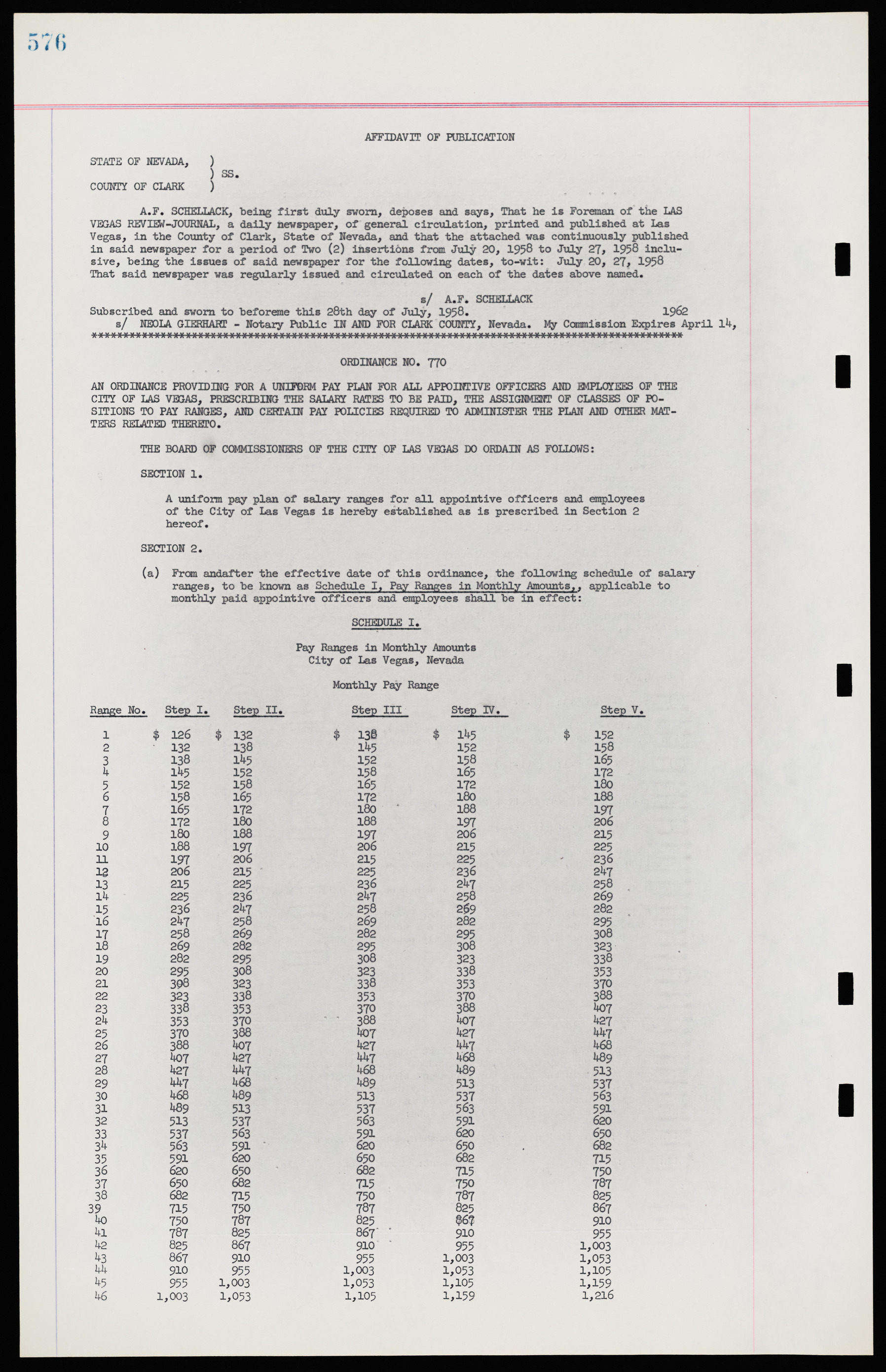 Las Vegas City Ordinances, November 13, 1950 to August 6, 1958, lvc000015-584