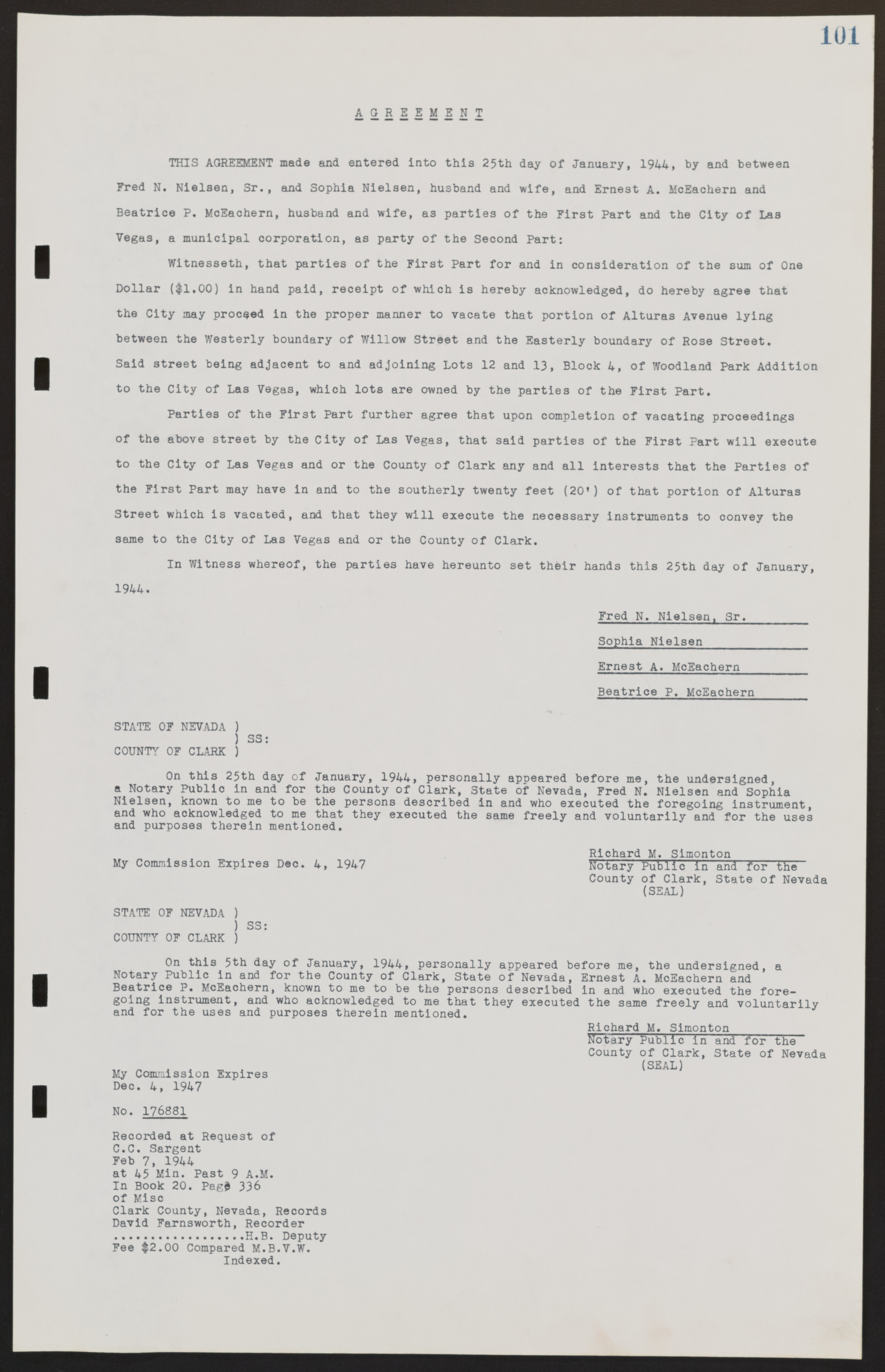 Las Vegas City Commission Legal Documents, February 29, 1944 to February 21, 1945, lvc000016-31