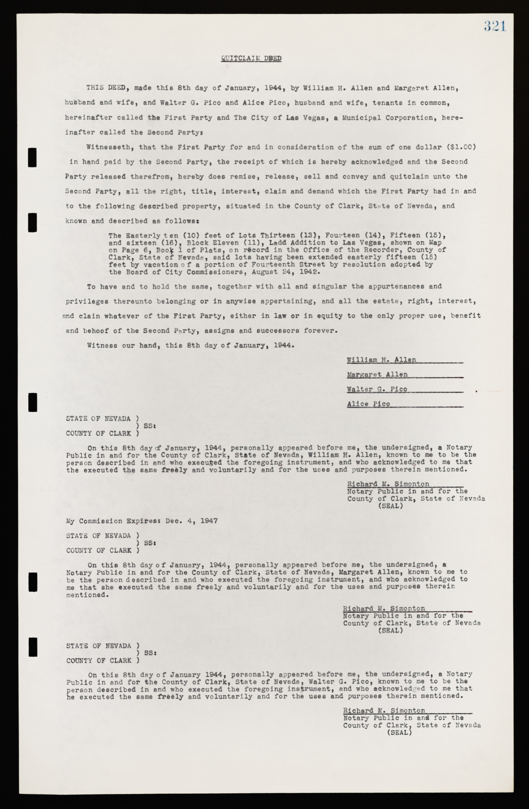 Las Vegas City Commission Legal Documents, February 29, 1944 to February 21, 1945, lvc000016-84