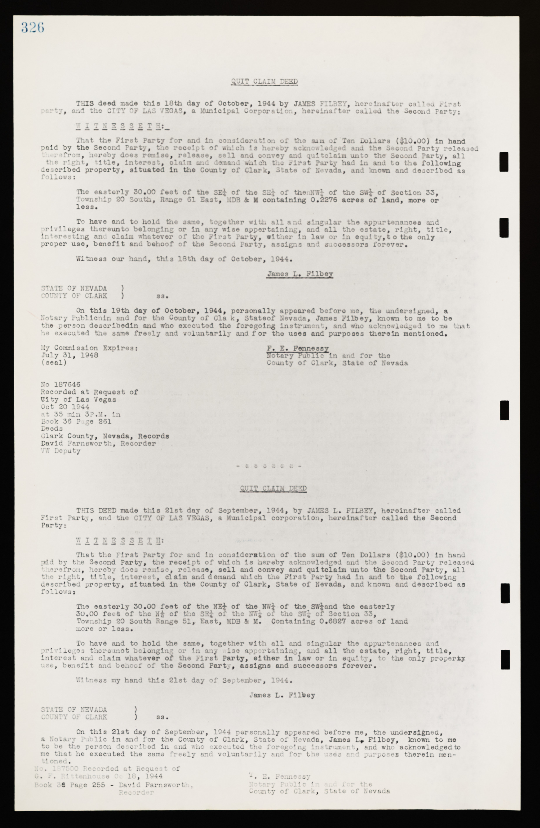 Las Vegas City Commission Legal Documents, February 29, 1944 to February 21, 1945, lvc000016-89