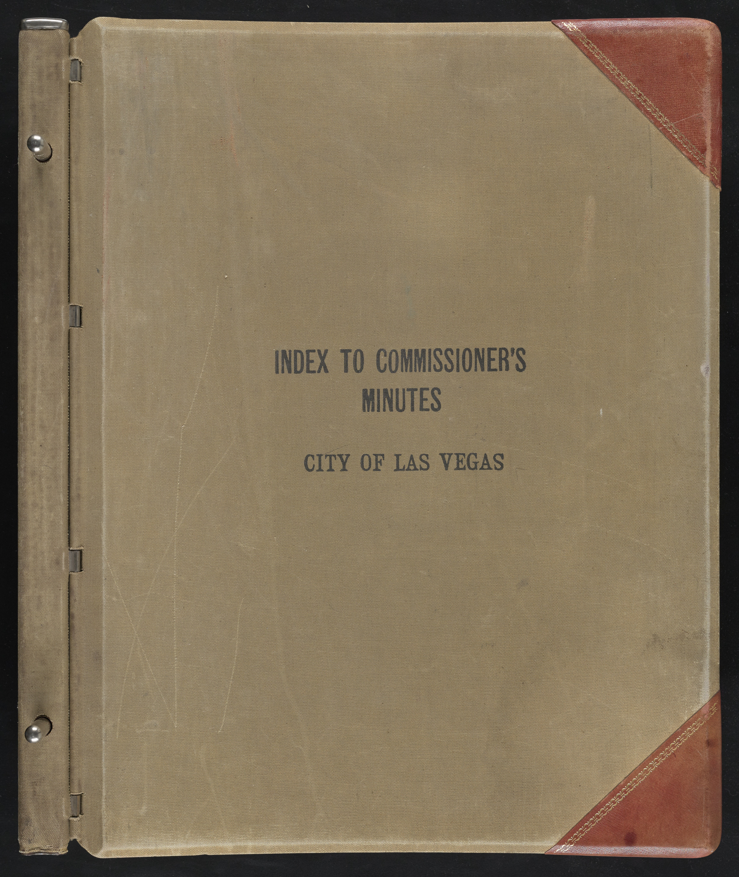 Las Vegas City Commission Minutes Index 1, 1911-1960: documents, item 001