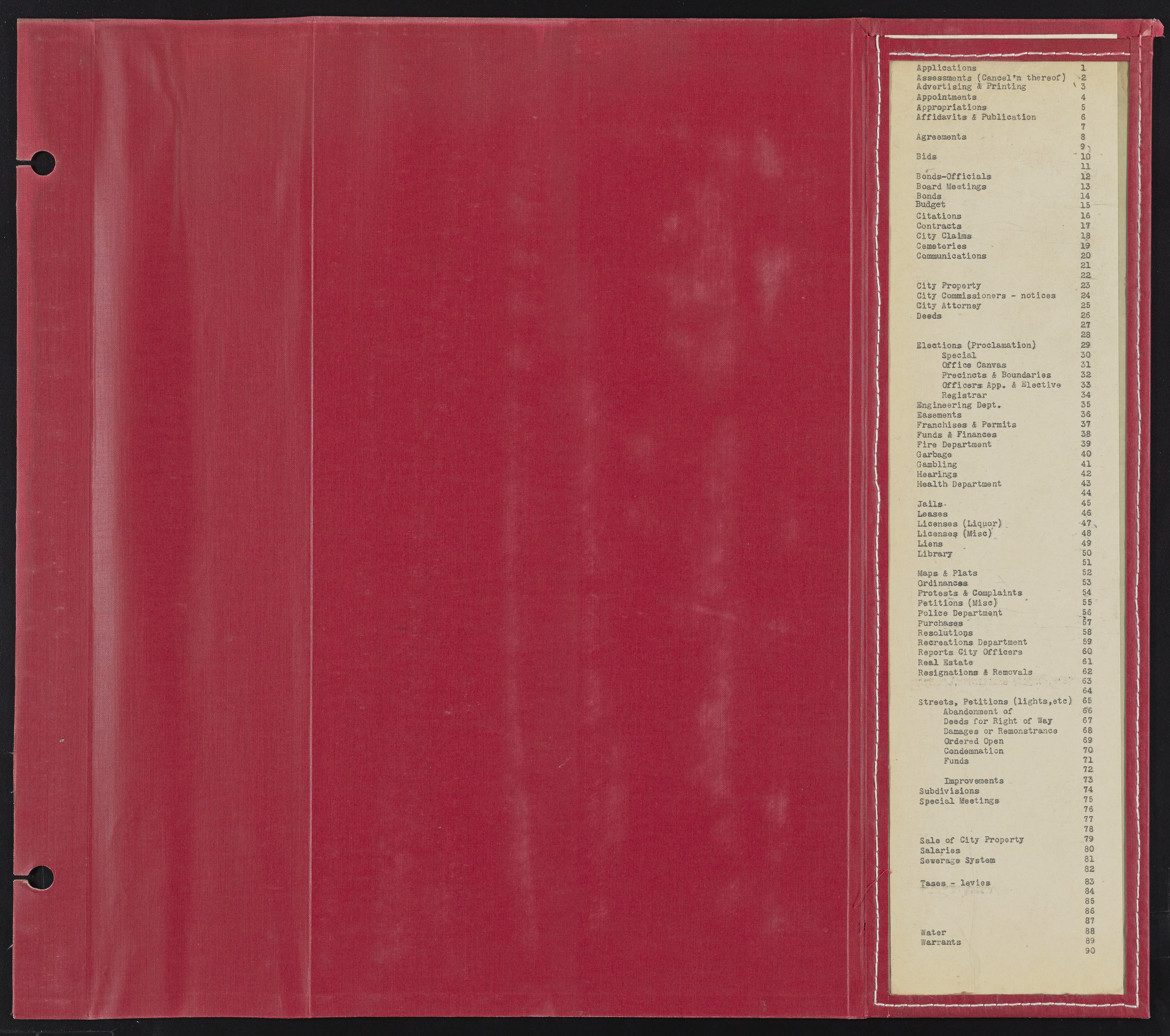 Las Vegas City Commission Minutes Index 1, 1911-1960: documents, item 349