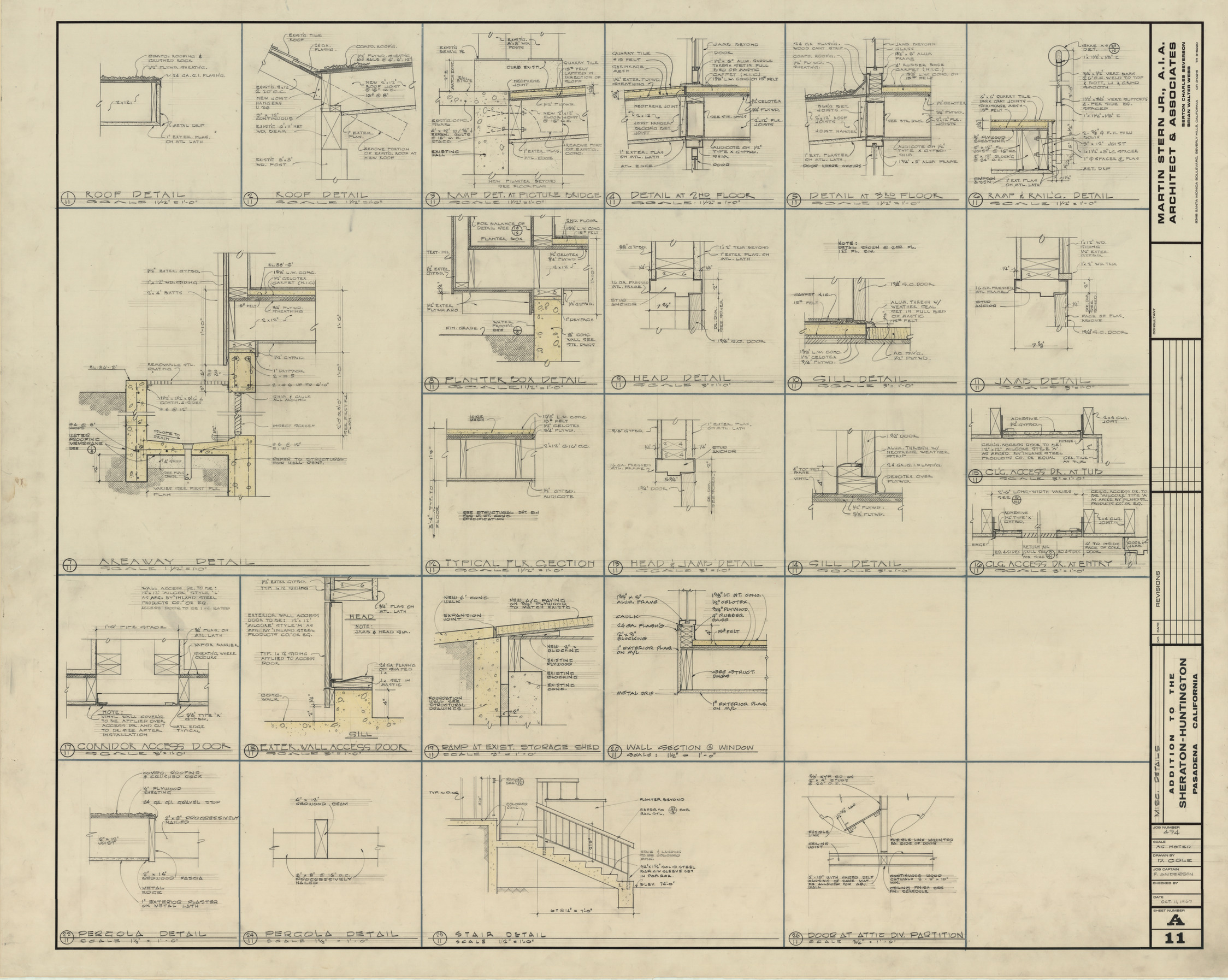 Huntington addition, architectural, electrical, mechanical, and plumbing: architectural drawings, image 012