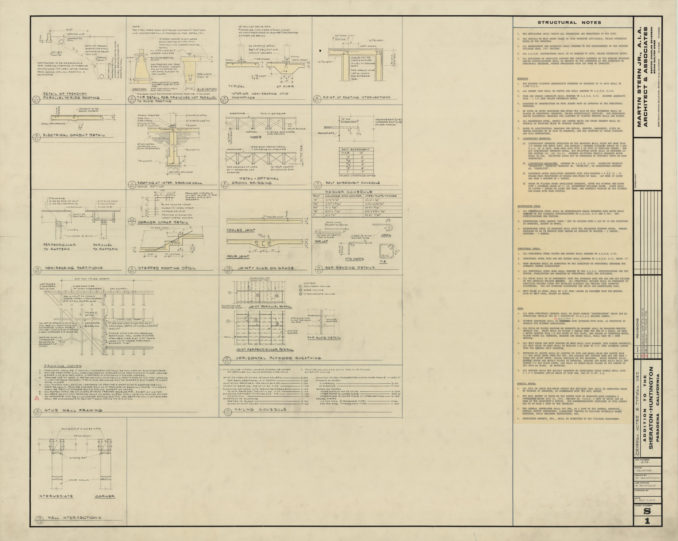 Huntington addition, architectural, electrical, mechanical, and plumbing: architectural drawings, image 015