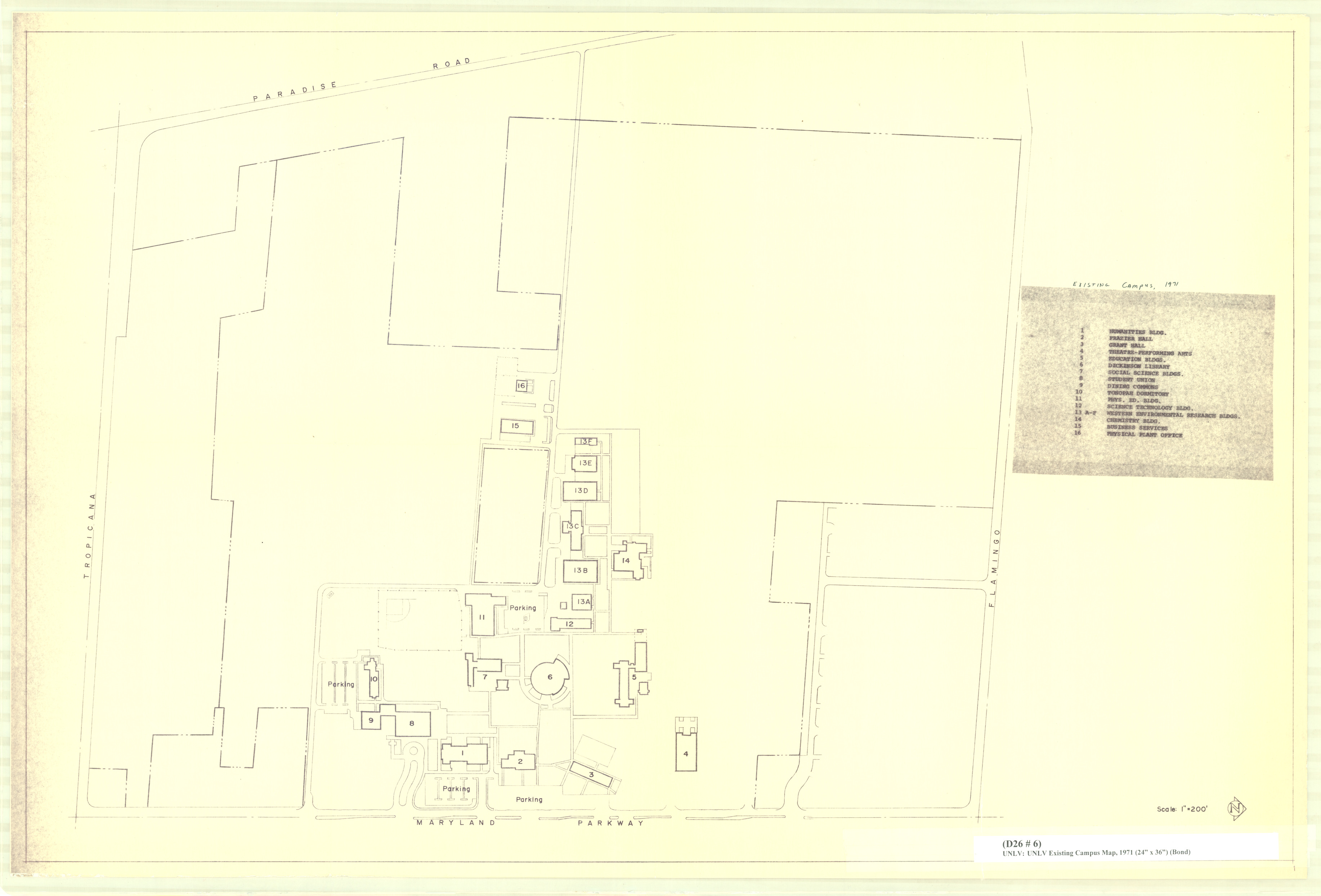 Nevada Southern University master plan: architectural drawings, image 004
