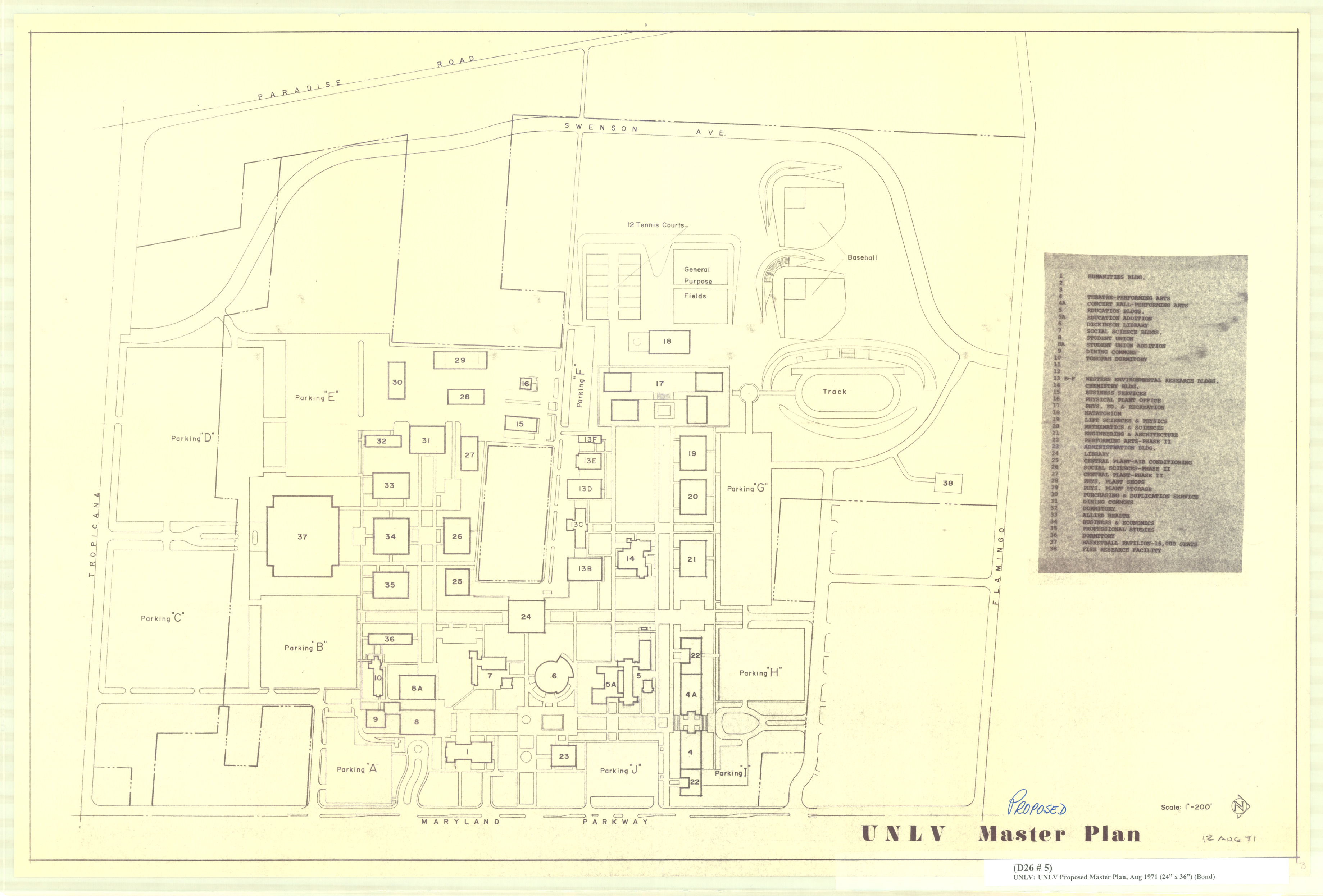 Nevada Southern University master plan: architectural drawings, image 005