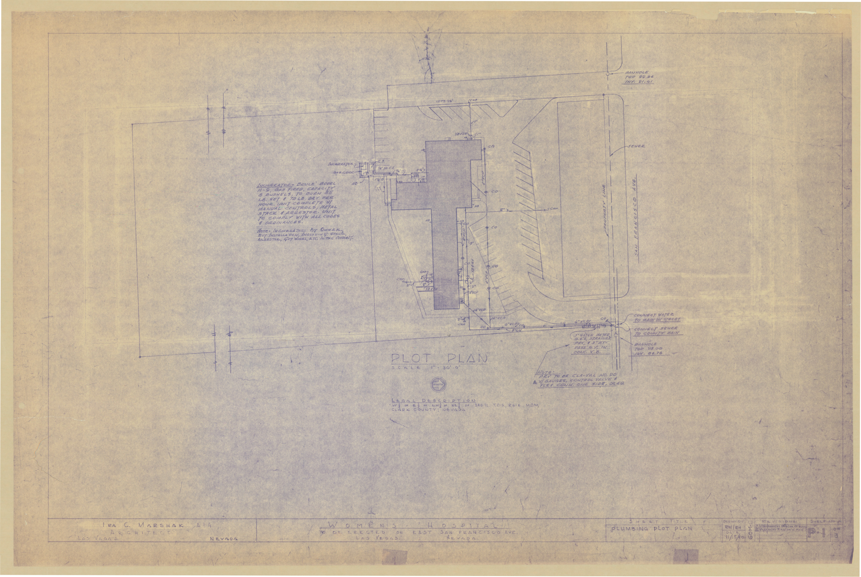 Women's Hospital: architectural, mechanical, electrical, plumbing drawings, image 005