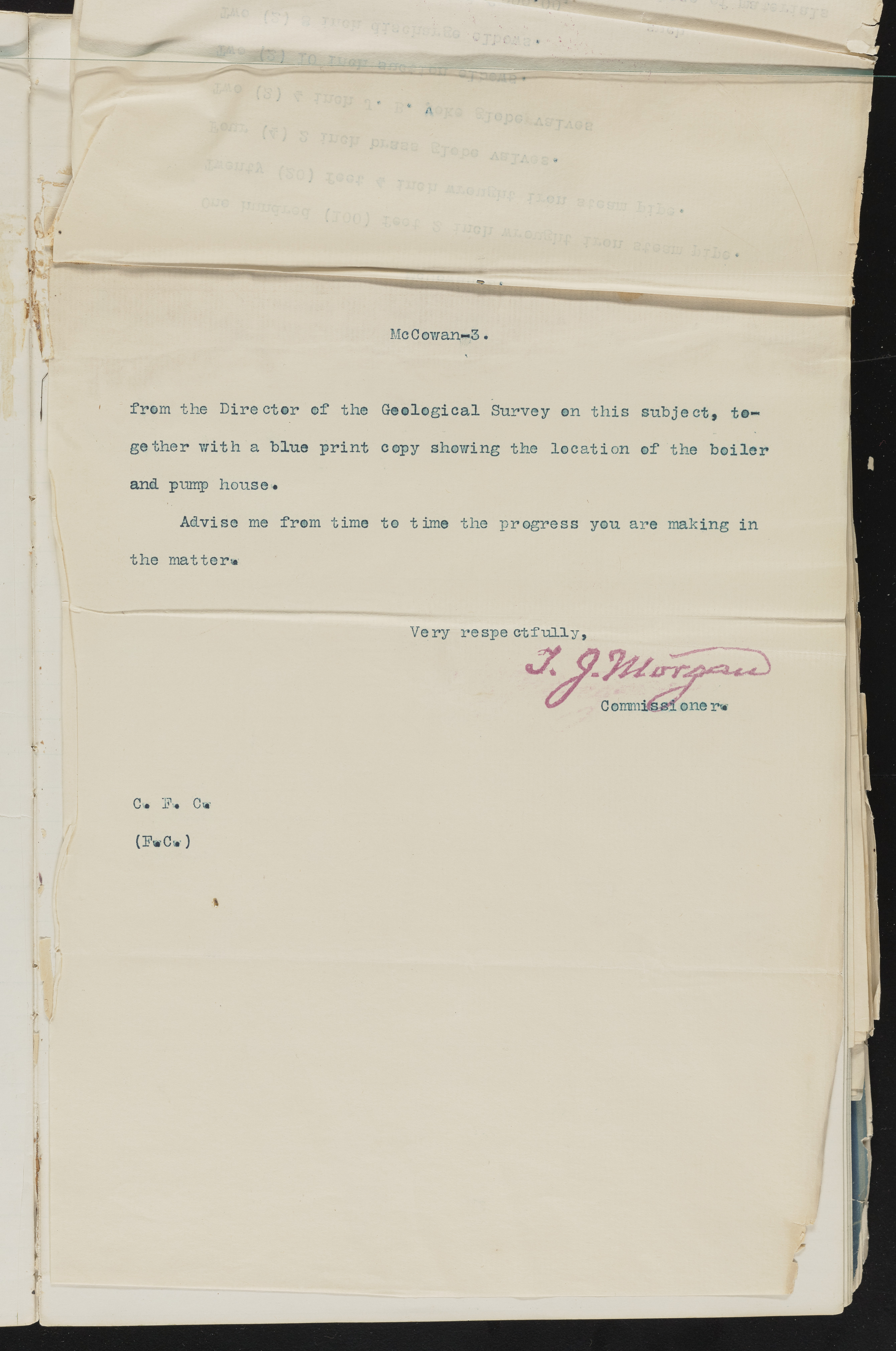 Fort Mojave Industrial School correspondence and a blueprint design of the Fort Mojave Pump Station, Washington (D.C.), 1891-1893, snv002595-40