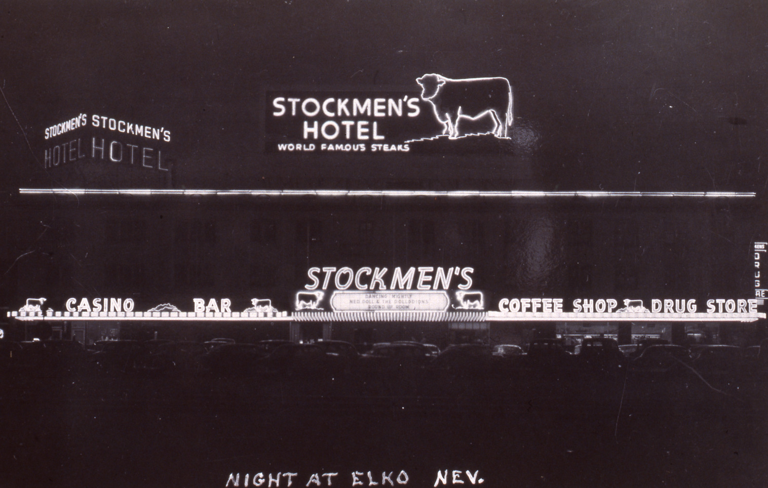 Stockmen's Hotel channel letters, Elko, Nevada: photographic print