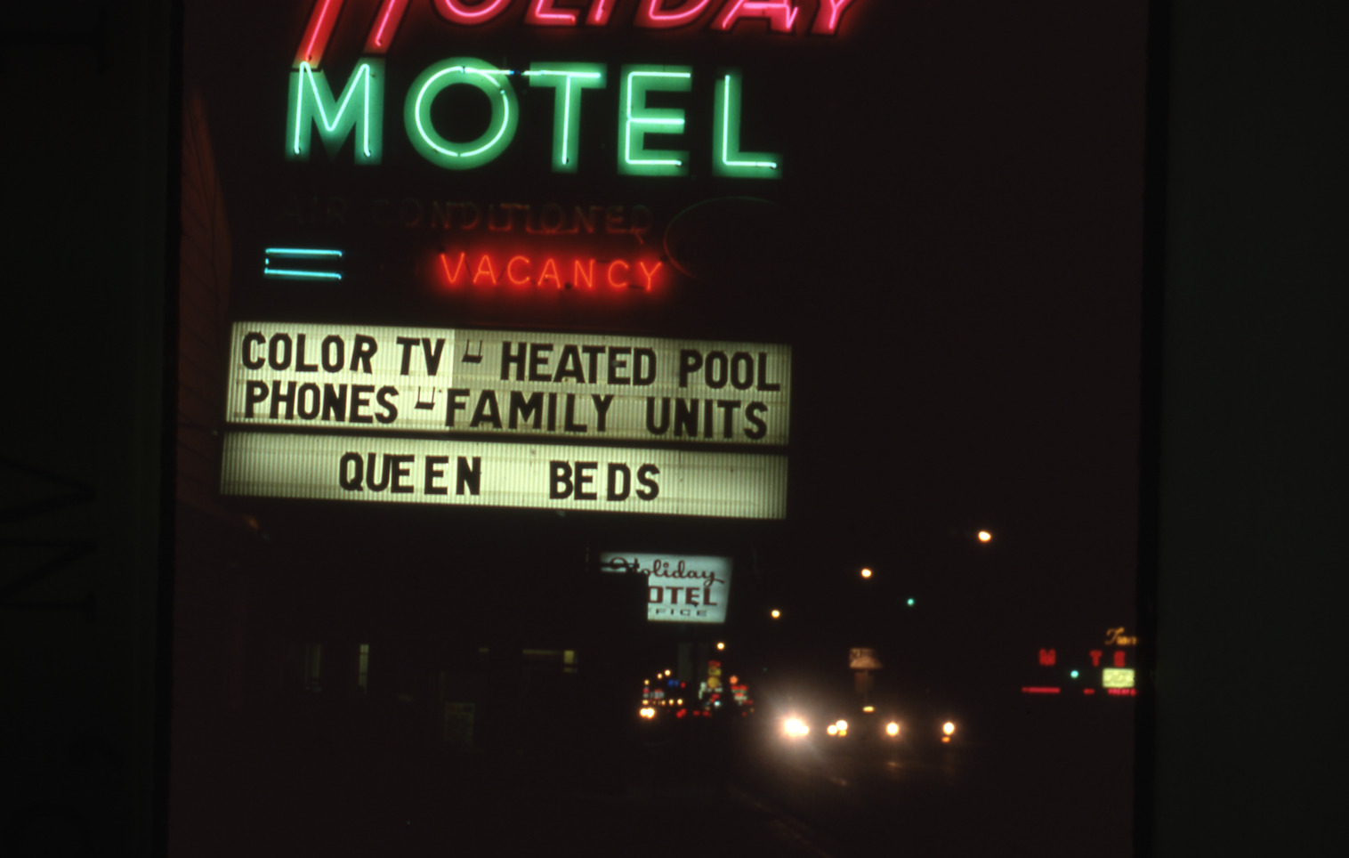 Holiday Motel pylon and marquee sign, Elko, Nevada: photographic print