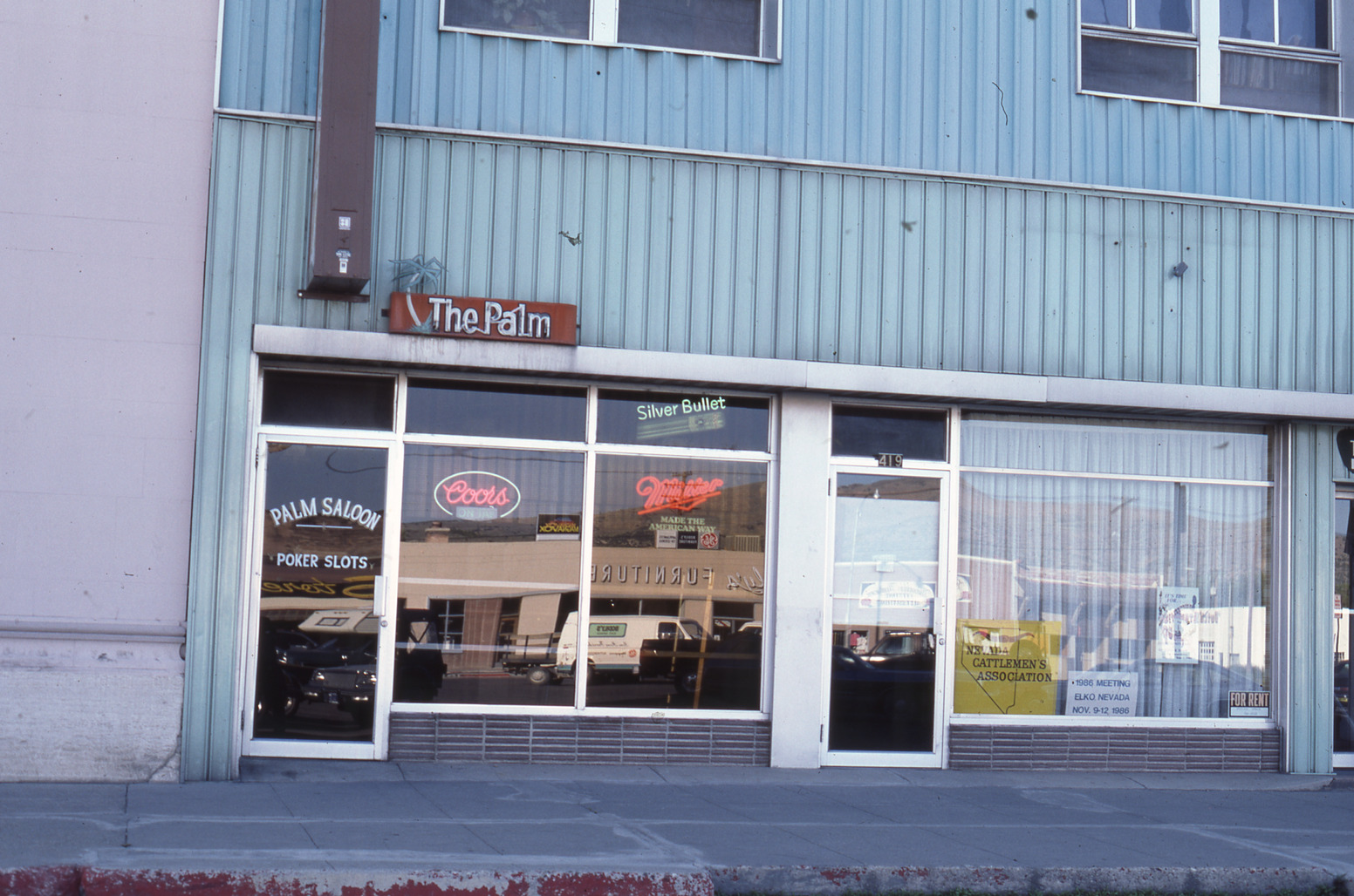 Palm Saloon banner sign, Elko, Nevada: photographic print