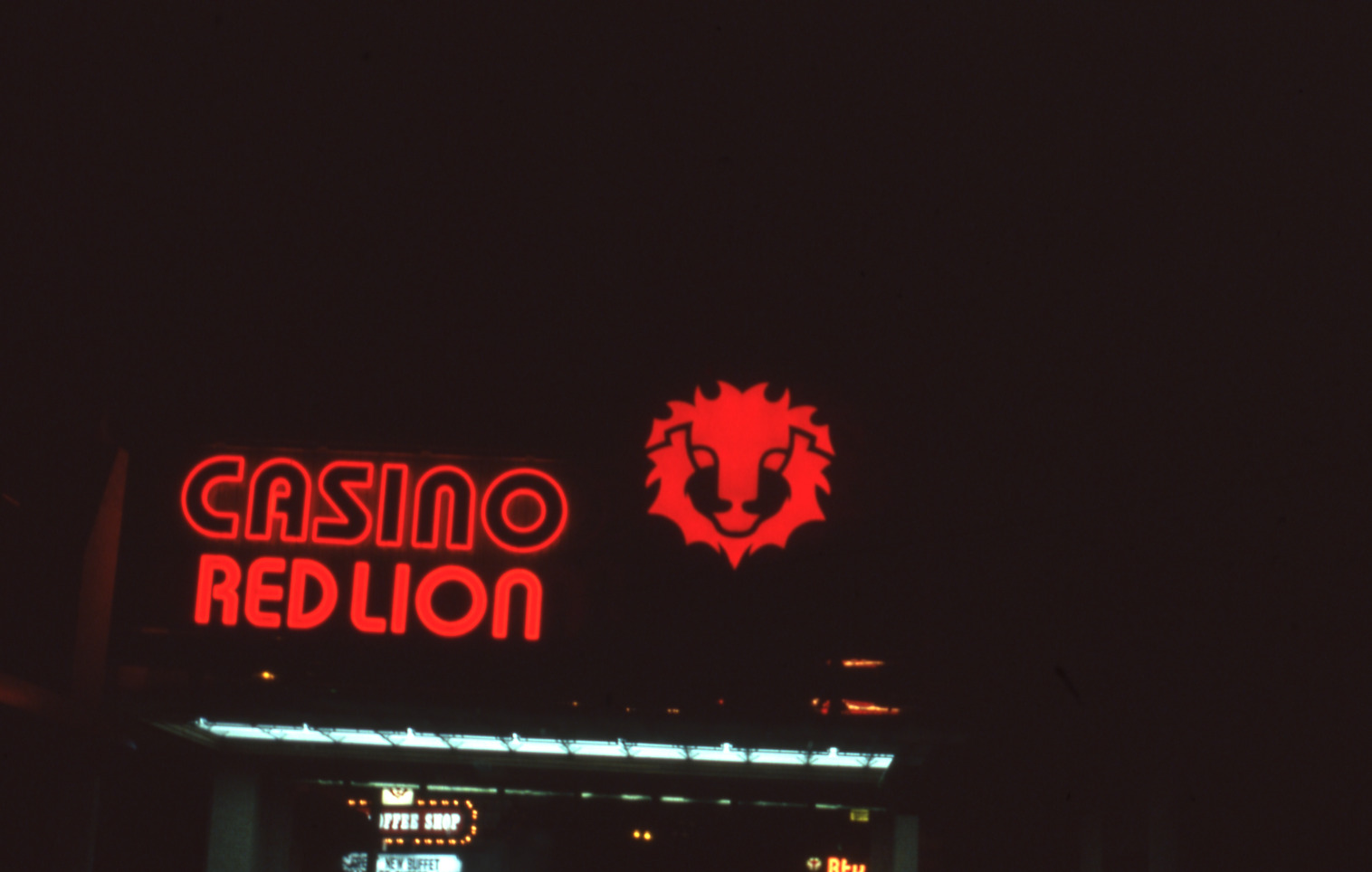Red Lion Casino lettering and logo sign, Elko, Nevada: photographic print