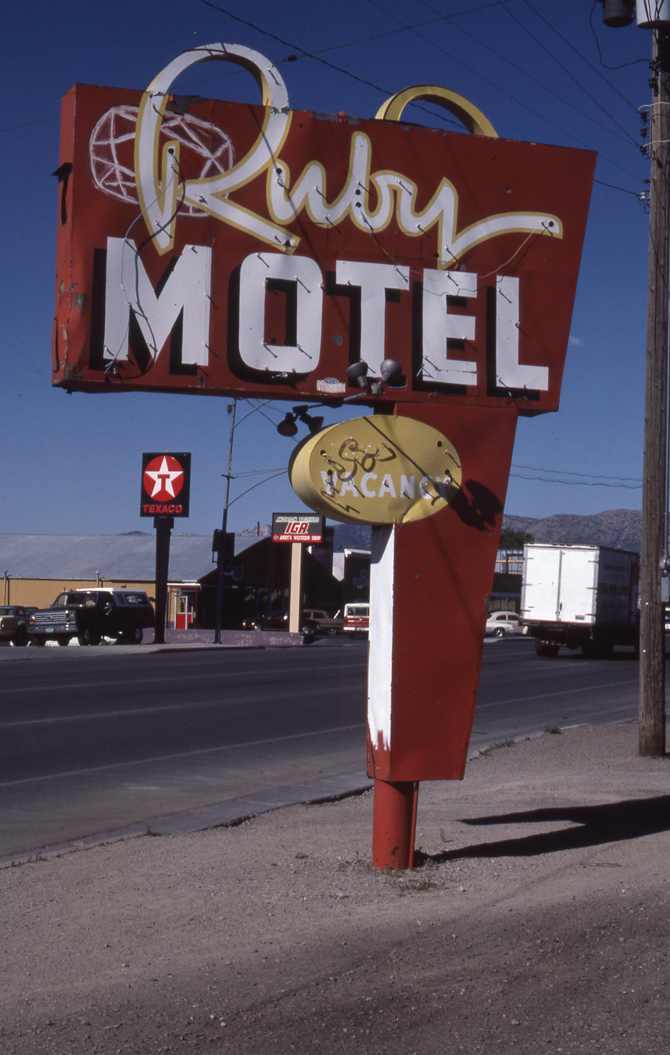 Ruby Motel pylon sign, Ely, Nevada: photographic print