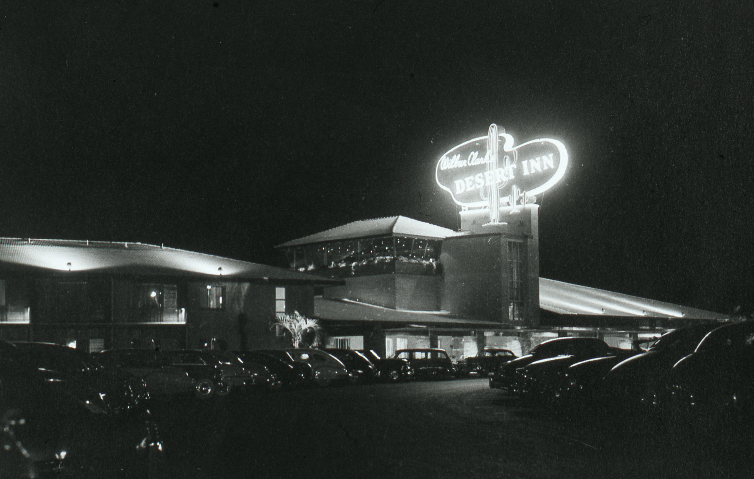 Wilbur Clark's Desert Inn roof mounted sign, Las Vegas, Nevada: photographic print