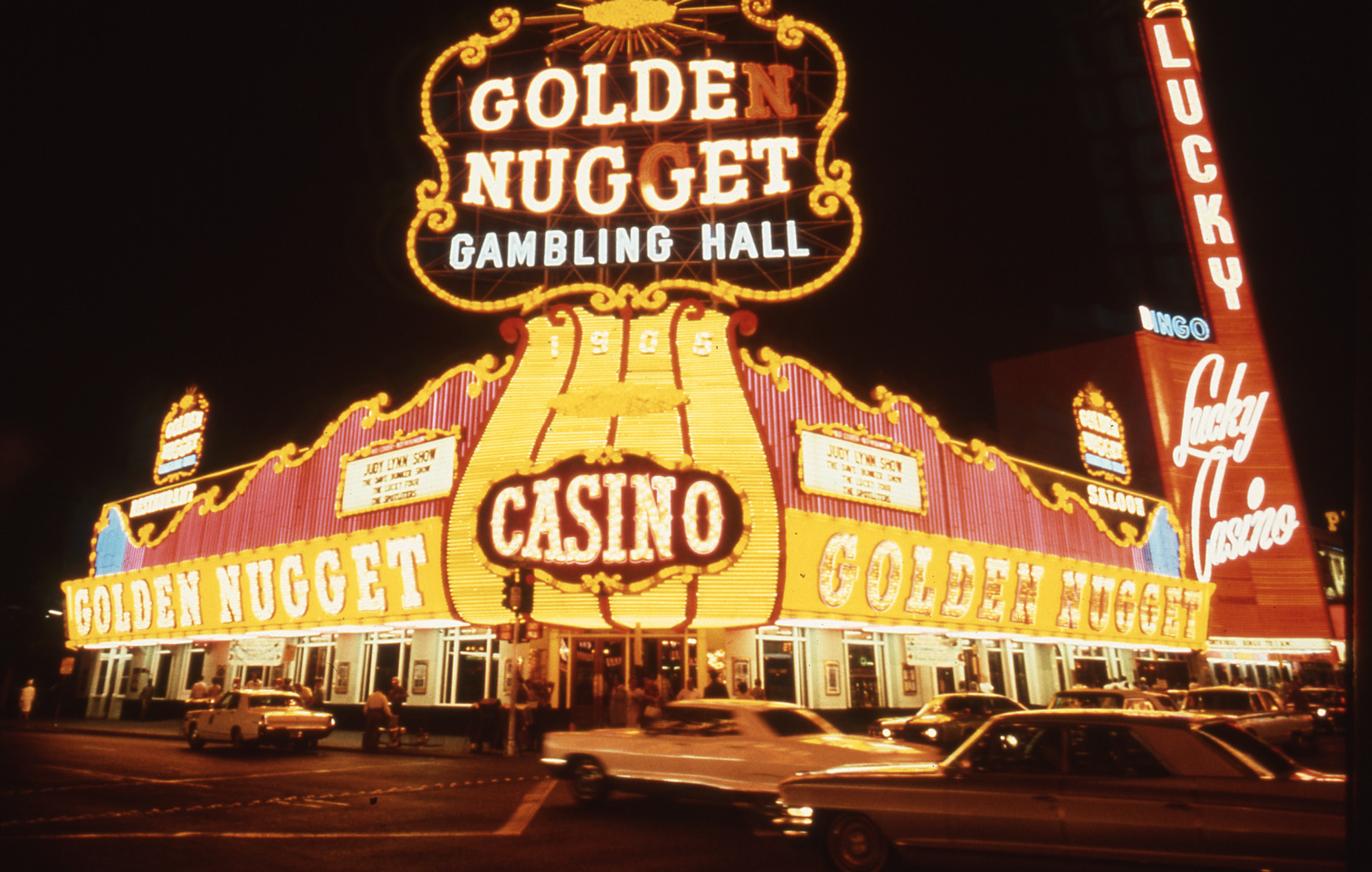 The Nugget banner, lettering, and roof mounted signs, Las Vegas, Nevada: photographic print
