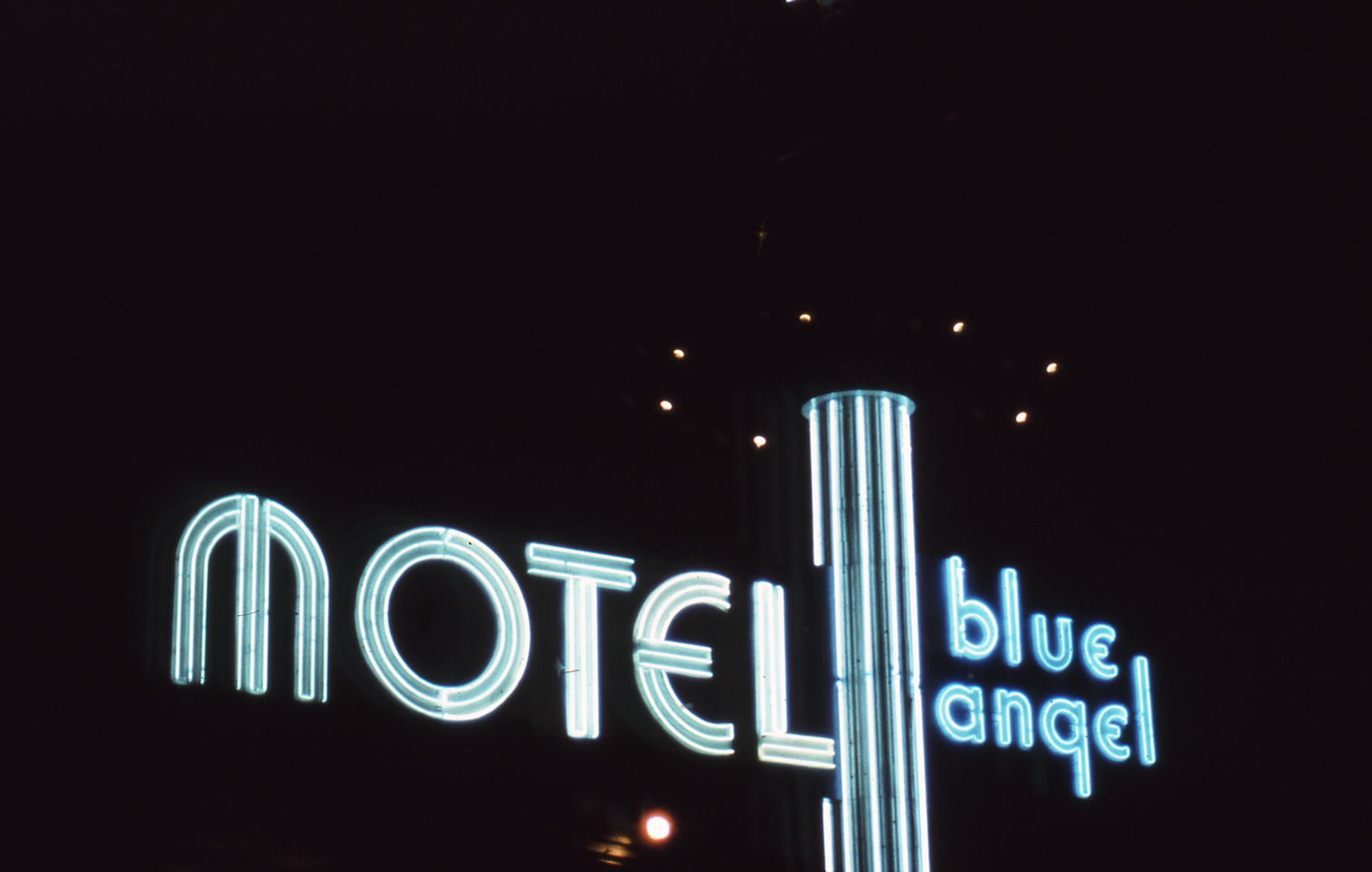 Blue Angel Motel roof mounted sign, Las Vegas, Nevada: photographic print