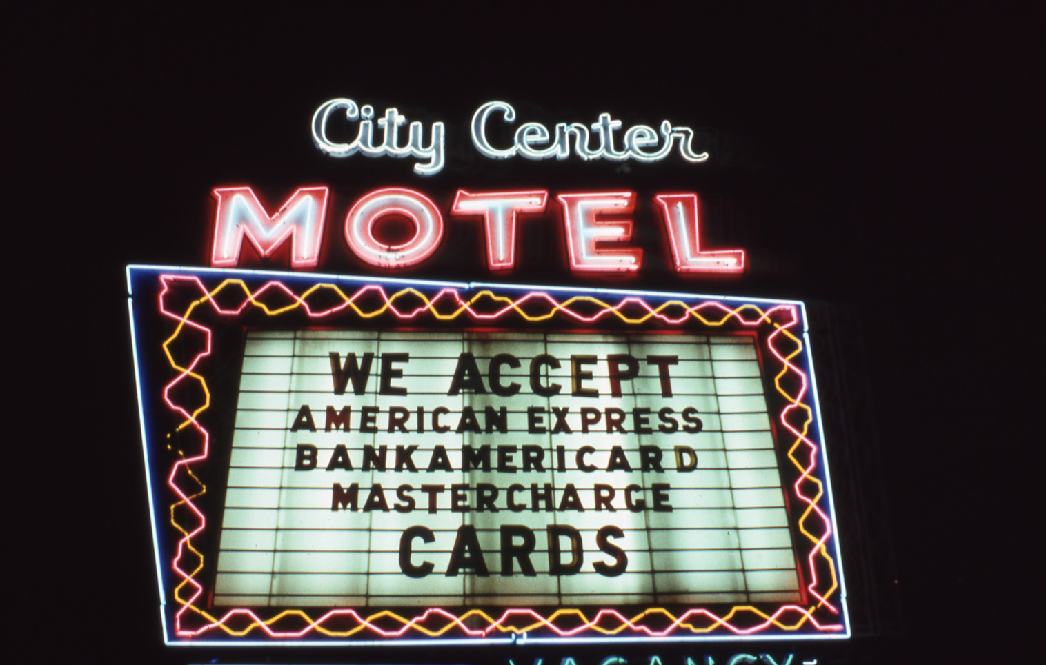 City Center Motel marquee sign, LAs Vegas, Nevada: photographic print