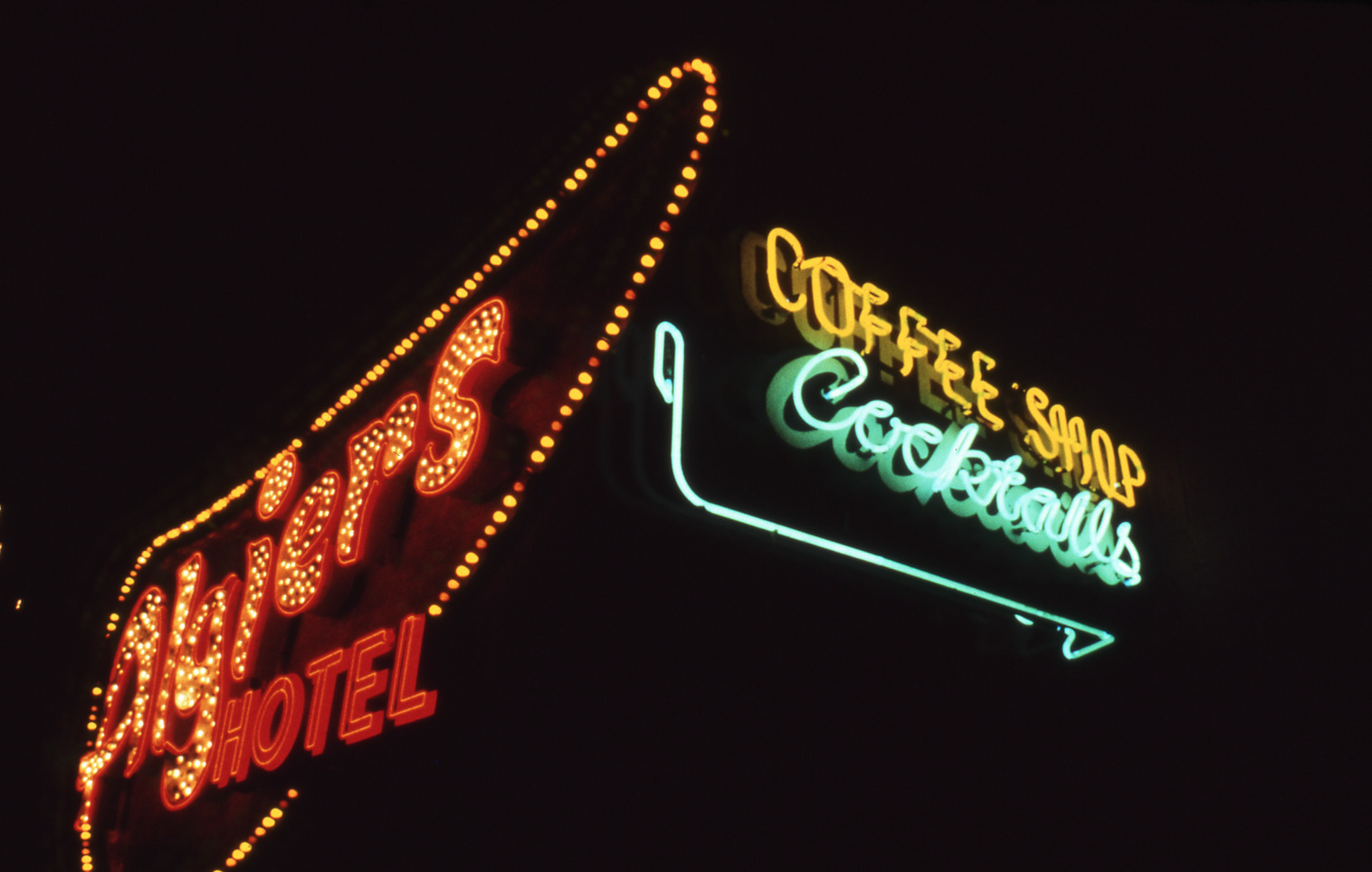 Algiers Hotel lettering and wall signs, Las Vegas, Nevada: photographic print
