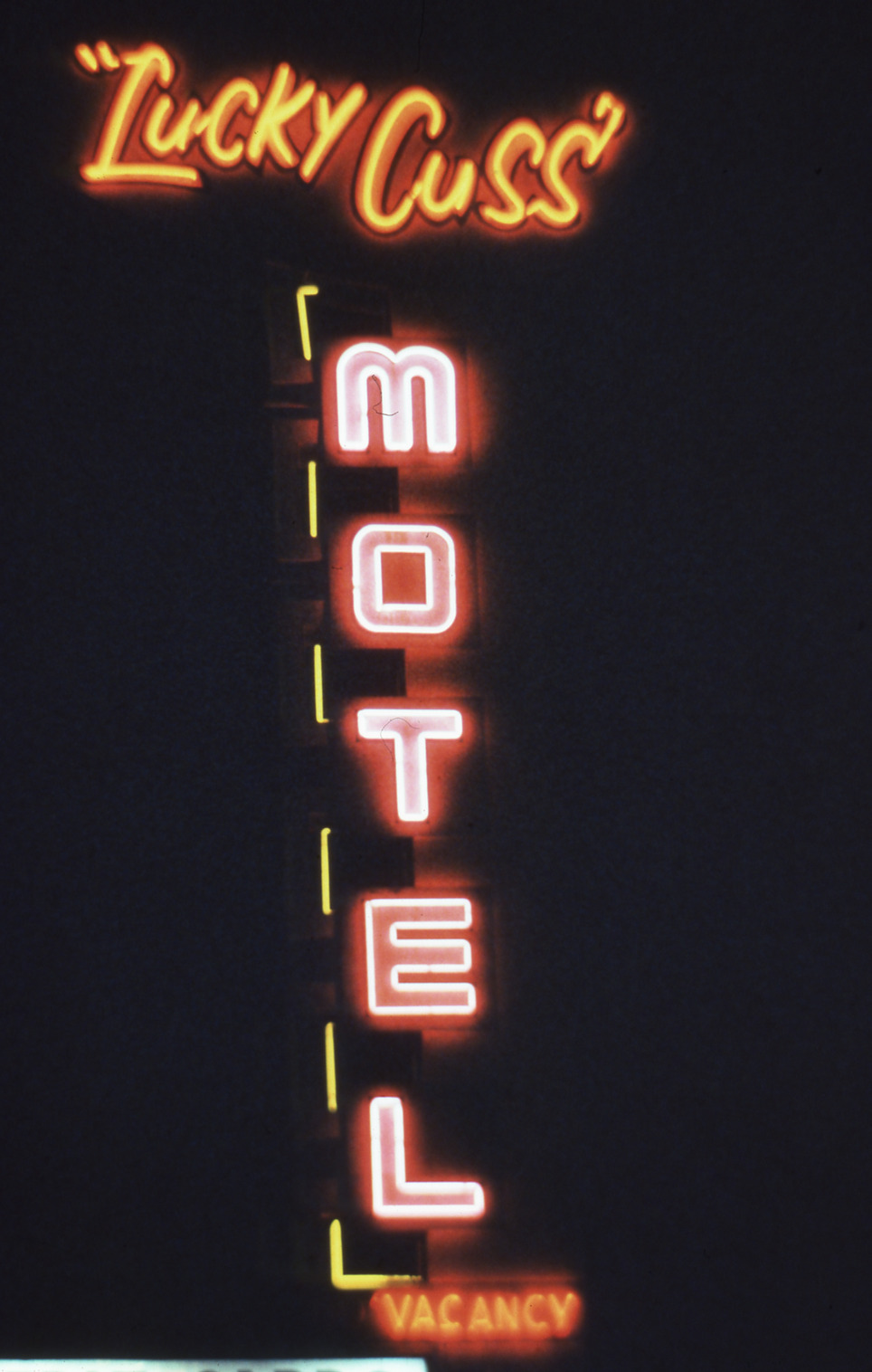 Lucky Cuss Motel sign, Las Vegas, Nevada: photographic print