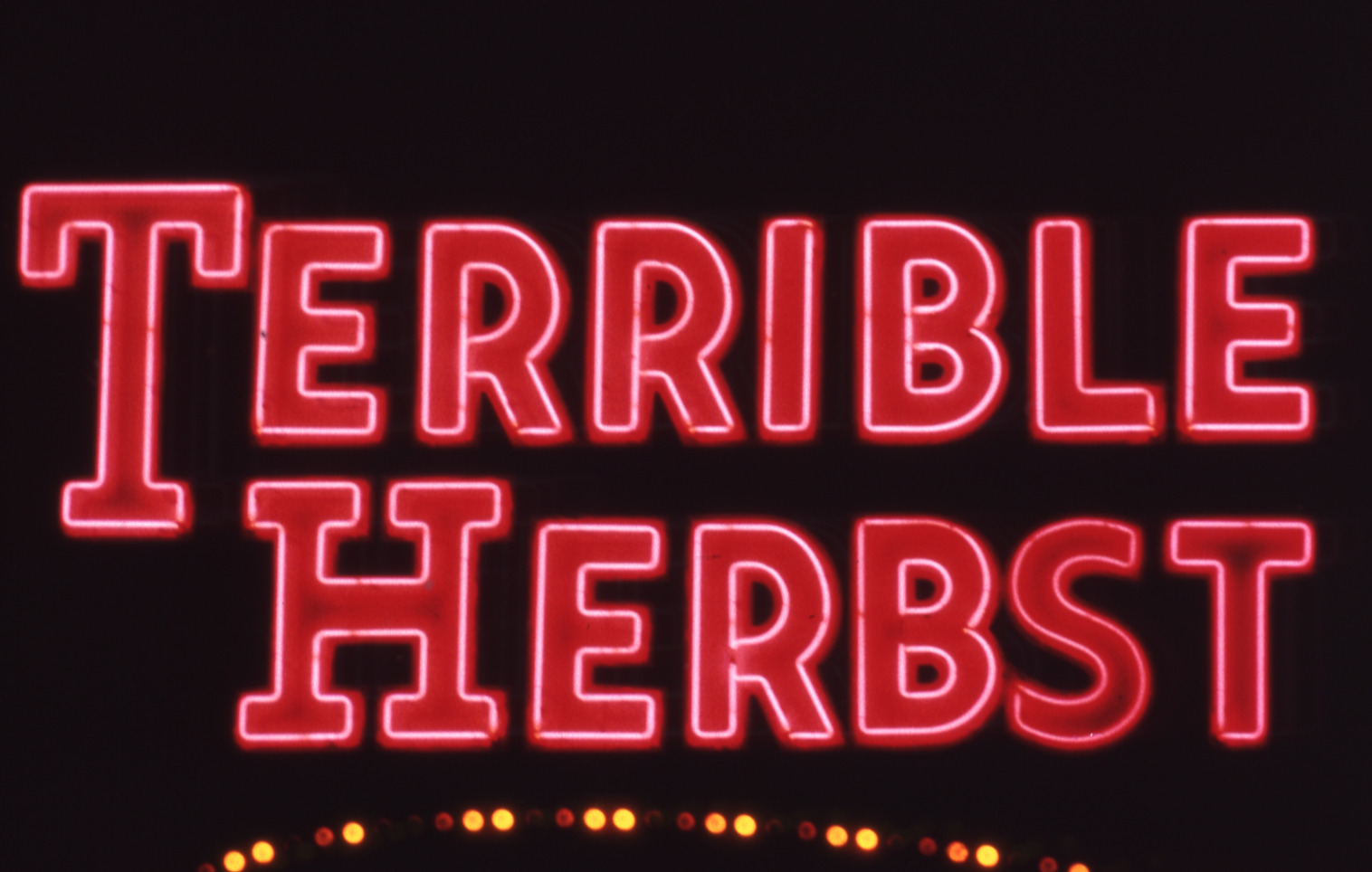 Terrible Herbst gas station lettering sign, Las Vegas, Nevada: photographic print