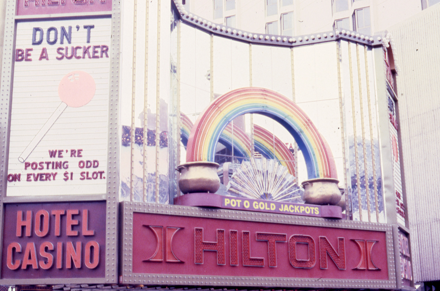 Hilton's Virginia Street Casino wall signs, Reno, Nevada: photographic print