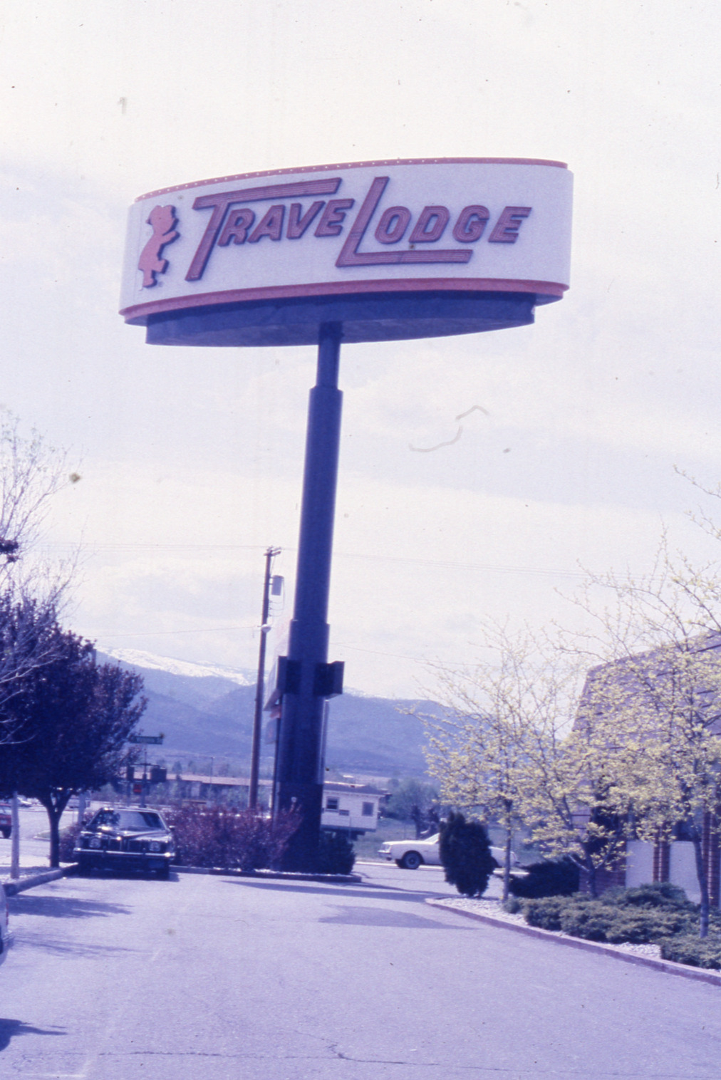 Travelodge mounted pylon sign, Reno, Nevada: photographic print