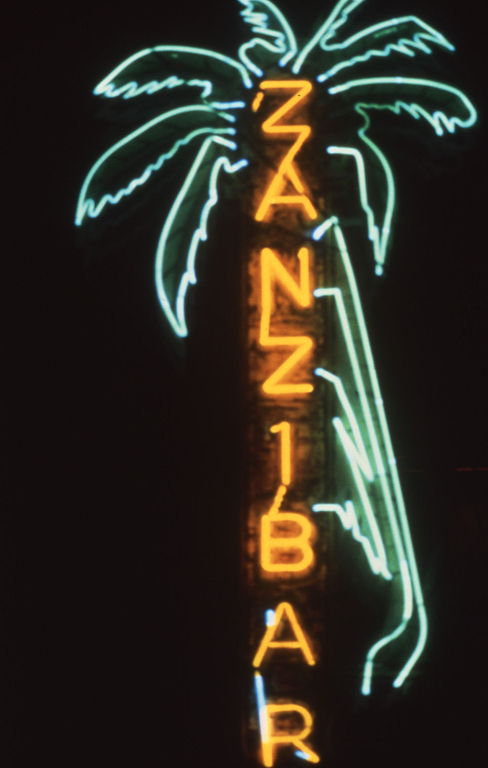 Zanzibar Lounge roof mounted sign, Reno, Nevada: photographic print