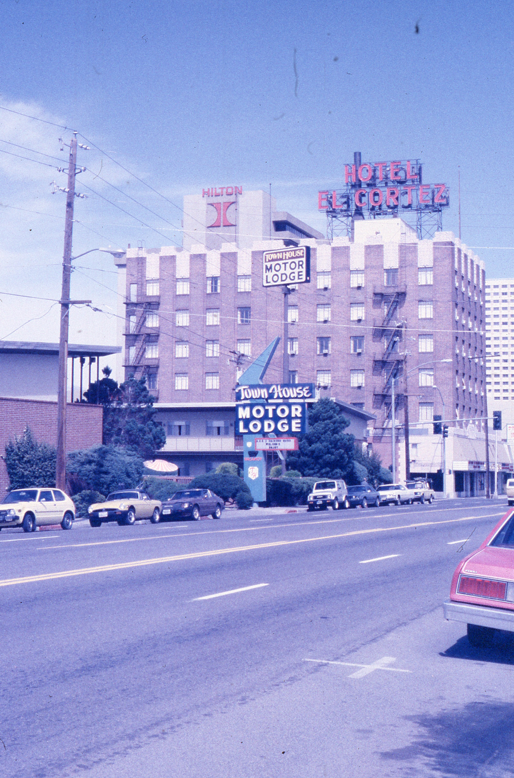 Town House Motor Lodge mounted sign, Reno, Nevada: photographic print