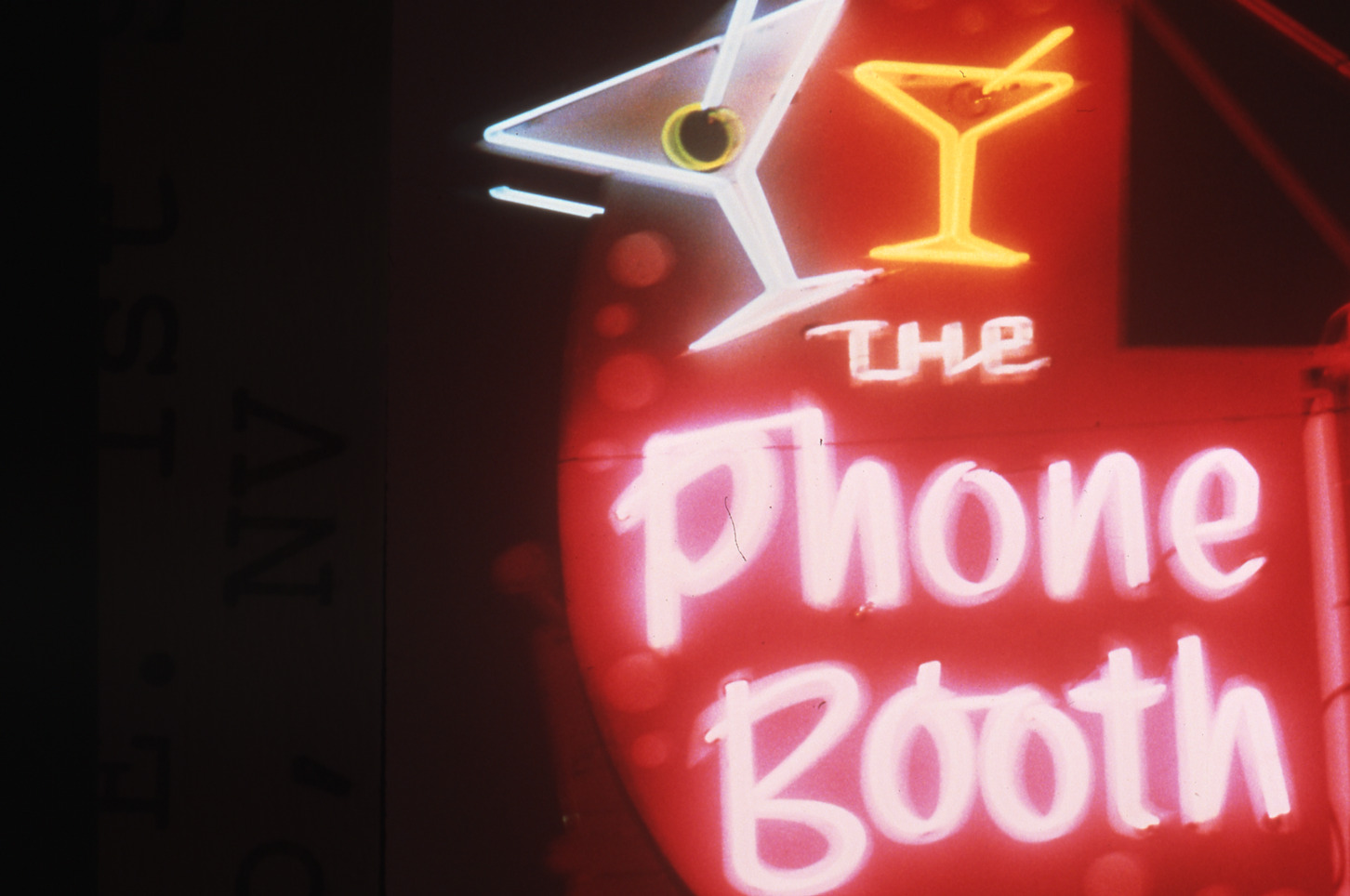 The Phone Booth Bar flag mounted wall sign, Reno, Nevada: photographic print