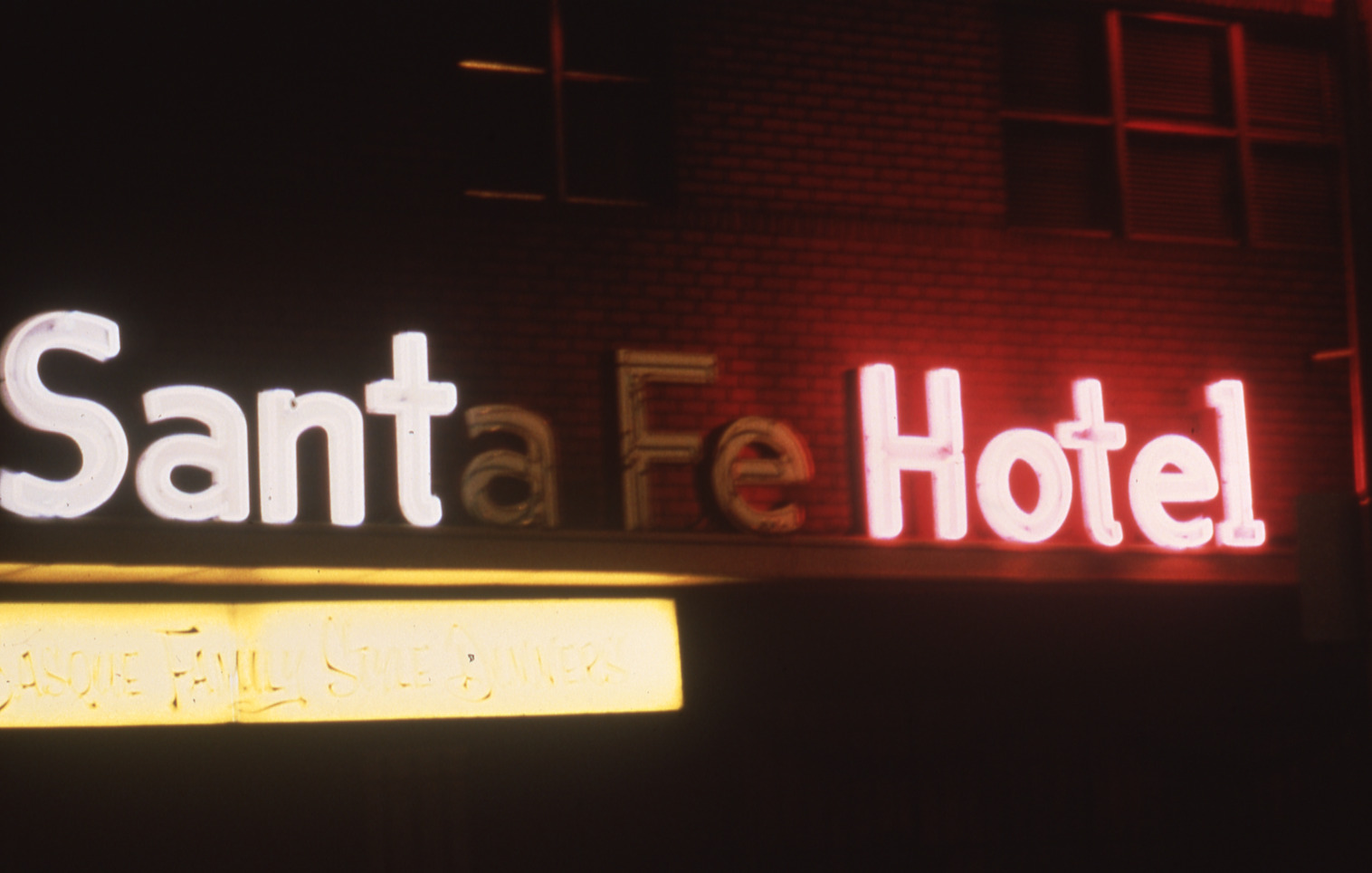 Santa Fe Hotel wall signs, Reno, Nevada: photographic print