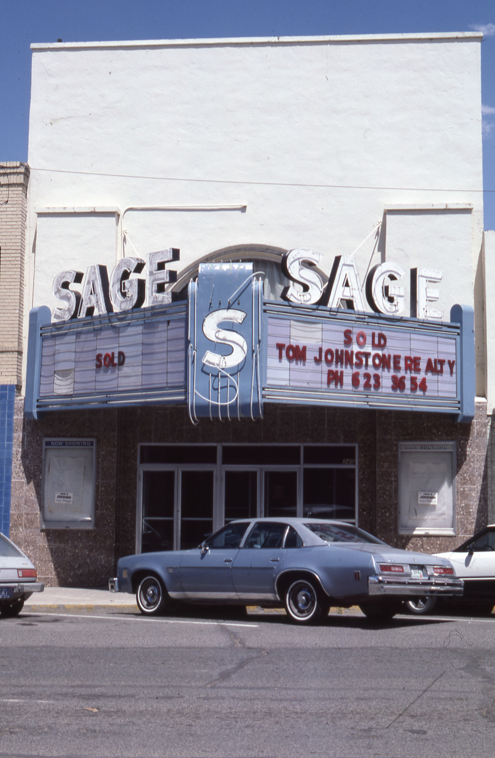 Sage Theater marquis sign, Winnemucca, Nevada: photographic print