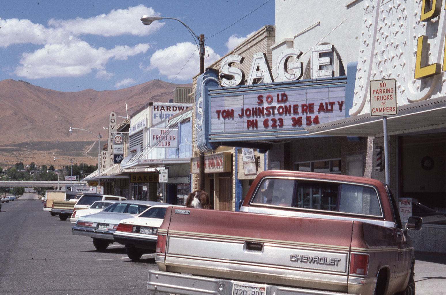 Sage Theater marquis sign, Winnemucca, Nevada: photographic print