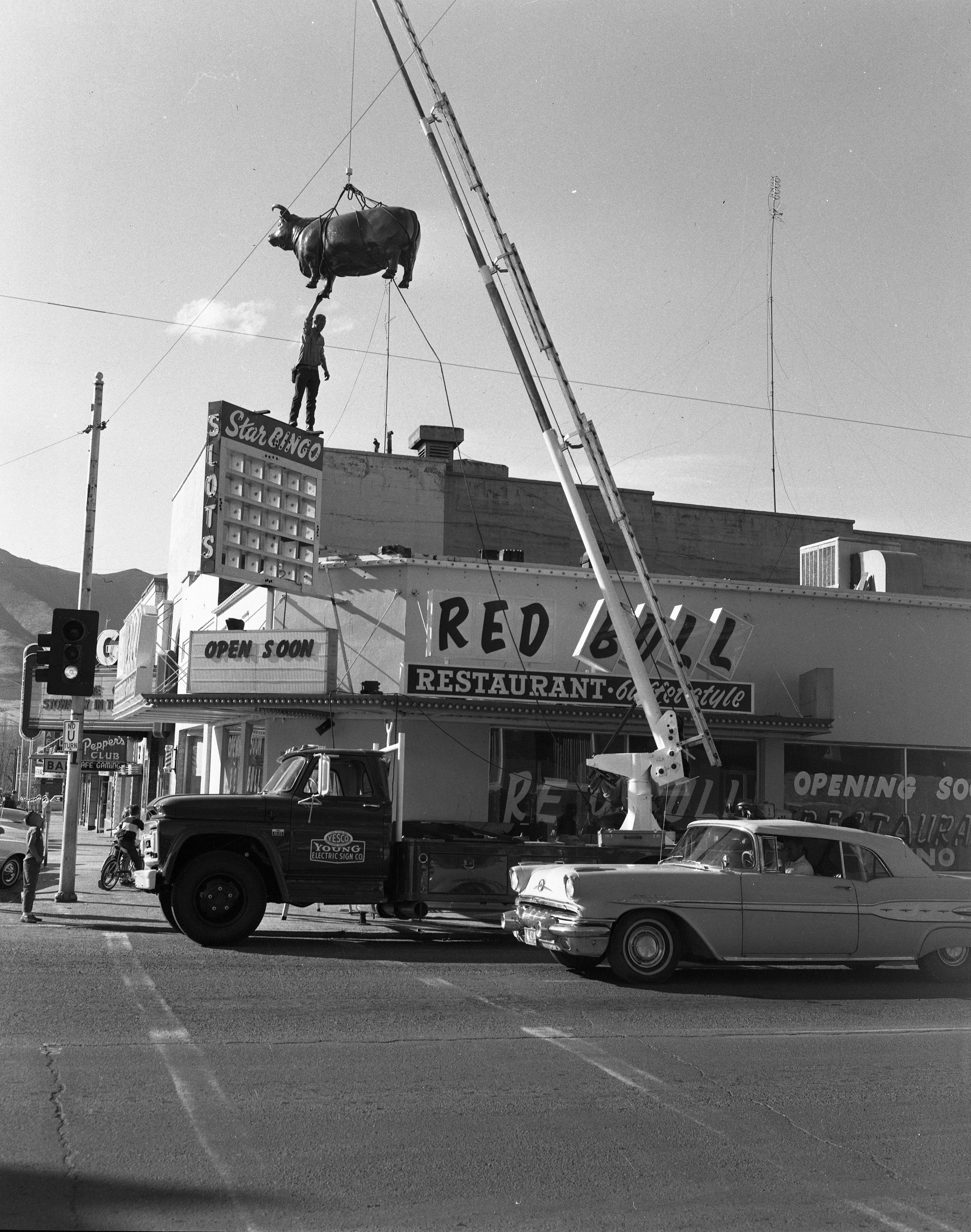 Red Bull sign, Winnemucca, Nevada: photographic print