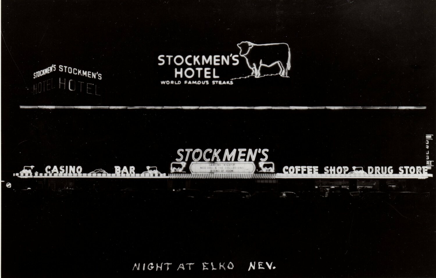 Stockmen's Hotel wall signs, Elko, Nevada: photographic print
